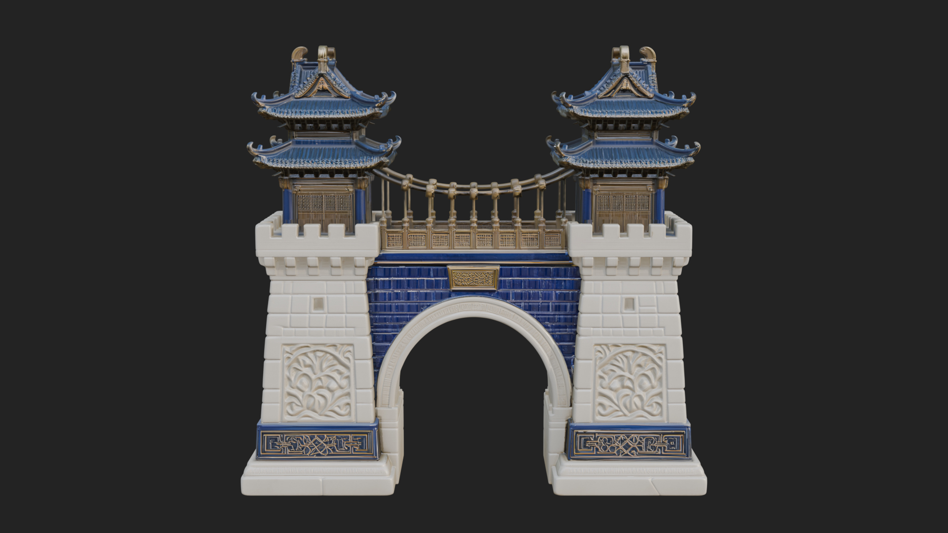 Chinese Gateway Arch Design 10 3D Print Model 3D Model