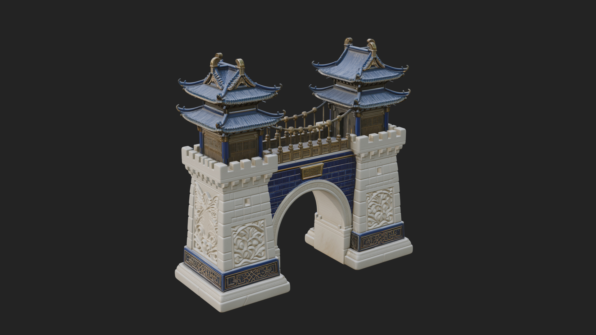 Chinese Gateway Arch Design 10 3D Print Model 3D Model
