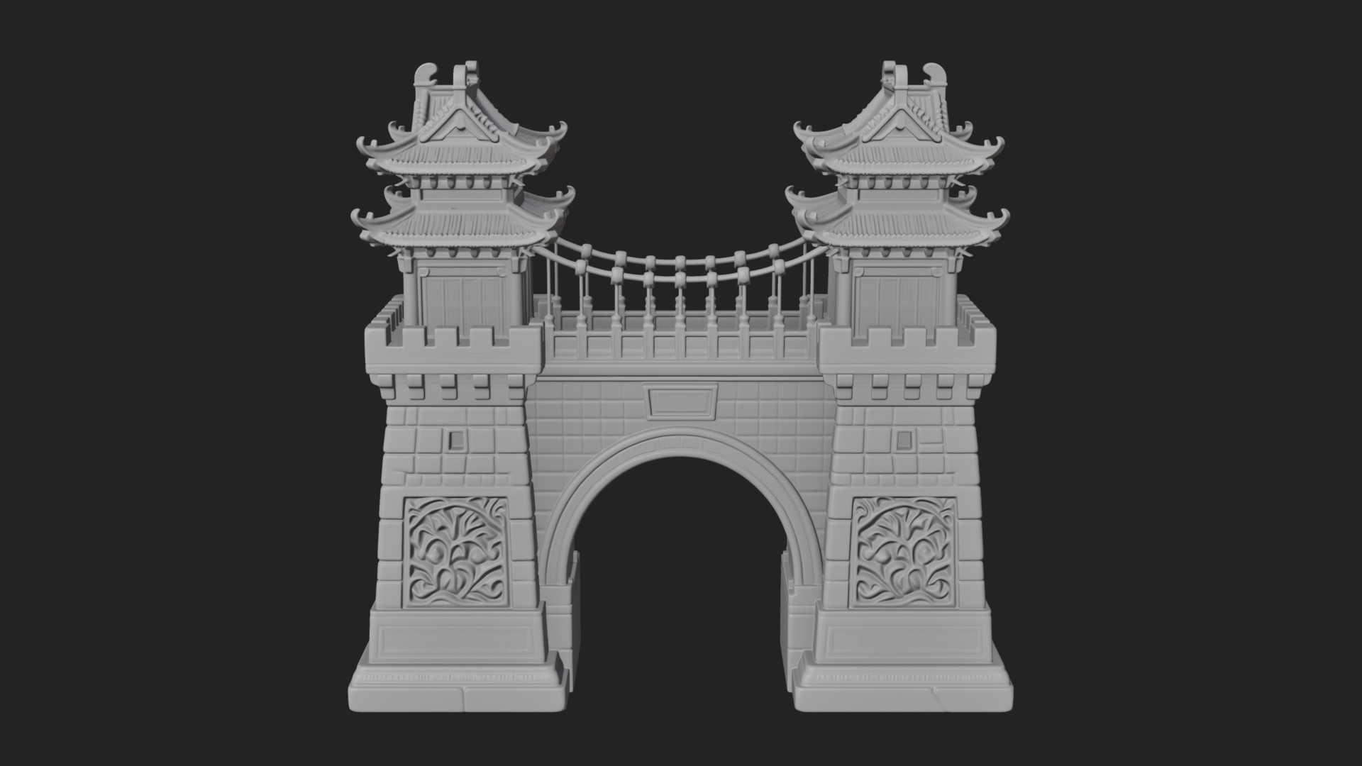 Chinese Gateway Arch Design 10 3D Print Model 3D Model