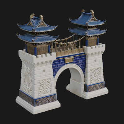 Chinese Gateway Arch Design 10 3D Print Model