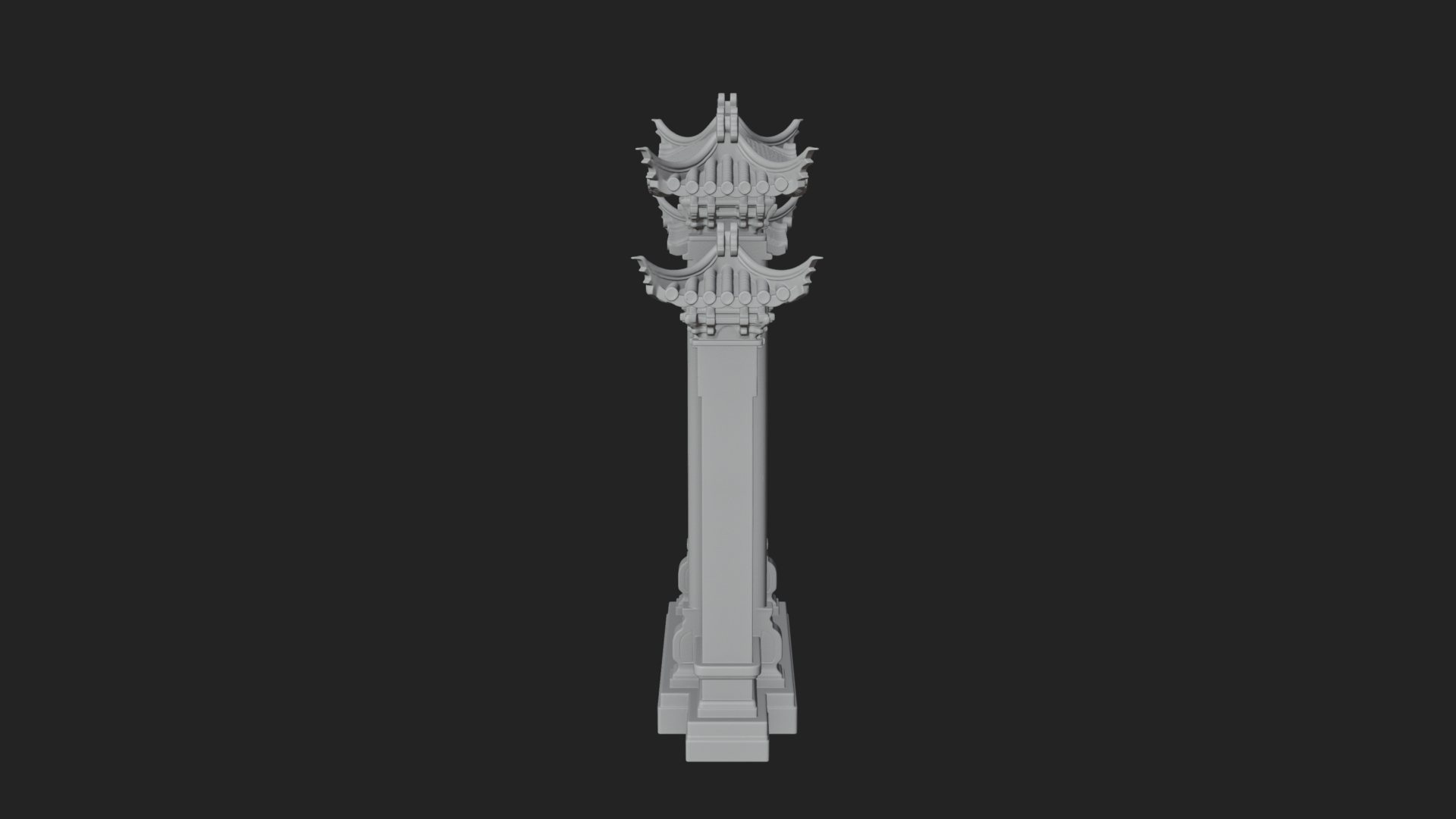 Chinese Gateway Arch Design 2 3D Print Model 3D Model