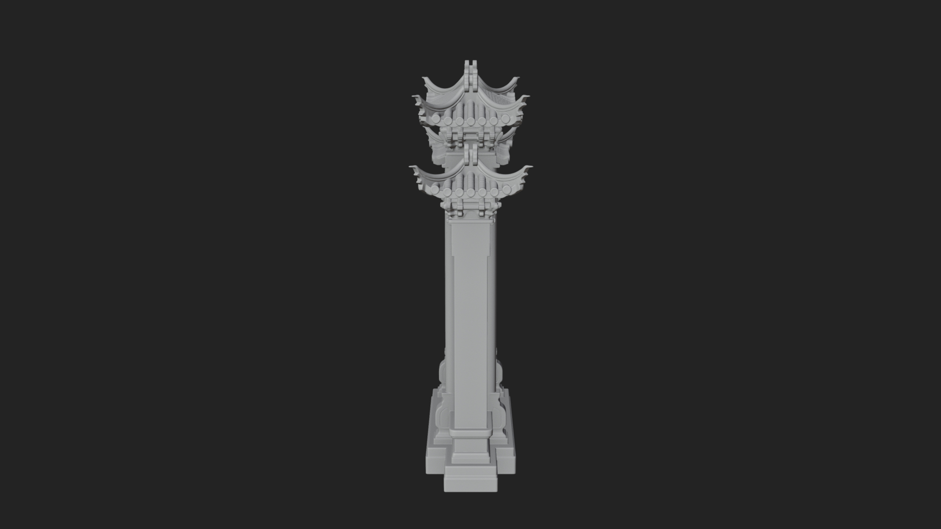 Chinese Gateway Arch Design 2 3D Print Model 3D Model