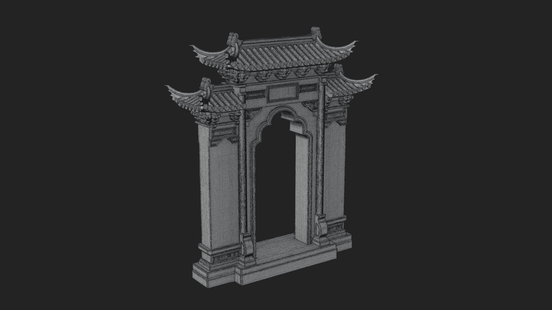 Chinese Gateway Arch Design 2 3D Print Model 3D Model