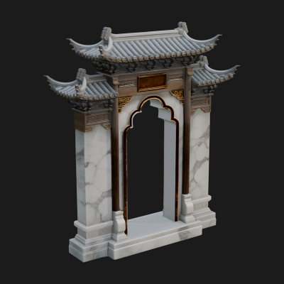 Chinese Gateway Arch Design 2 3D Print Model