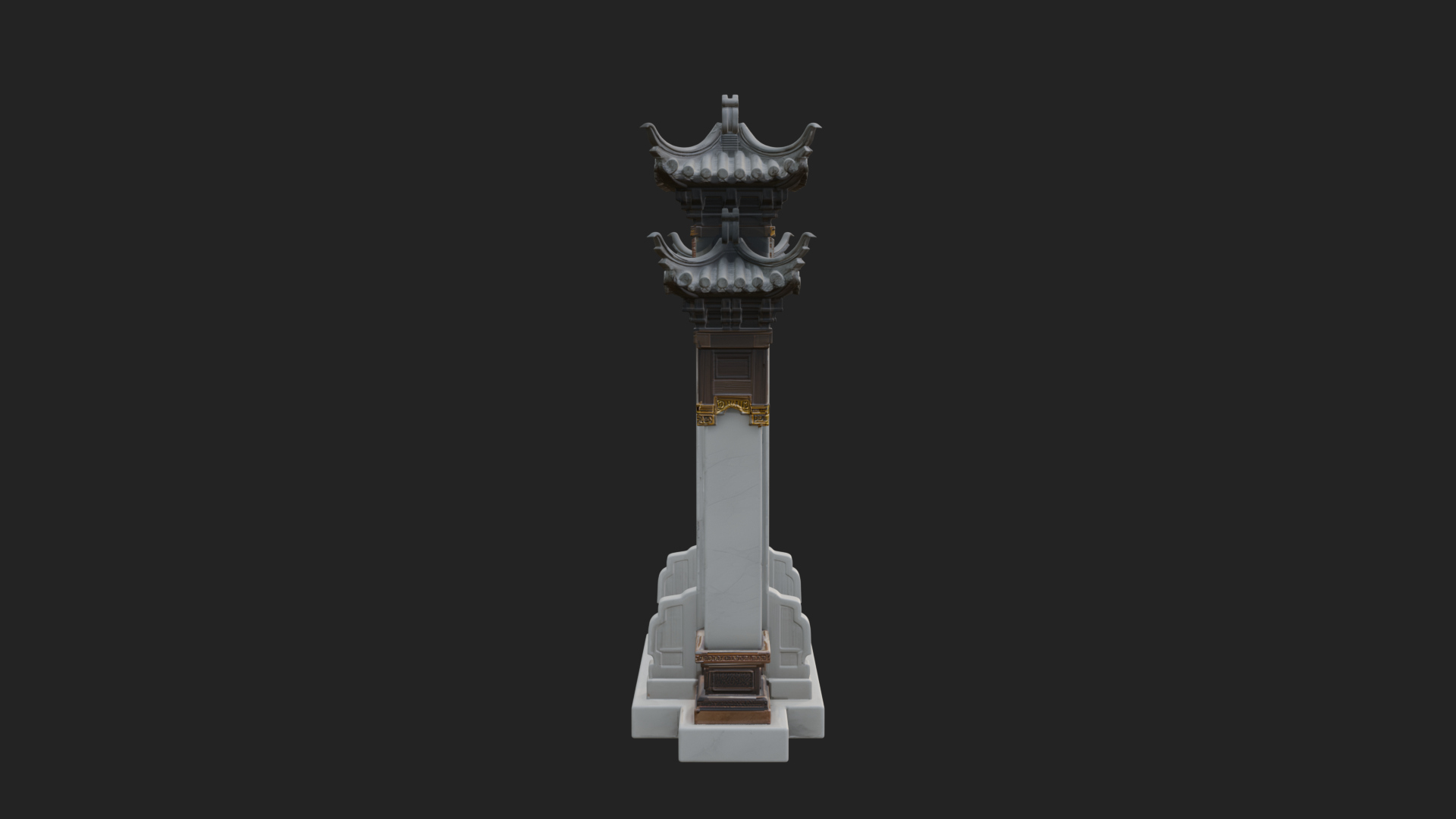 Chinese Gateway Arch Design 3 3D Print Model 3D Model