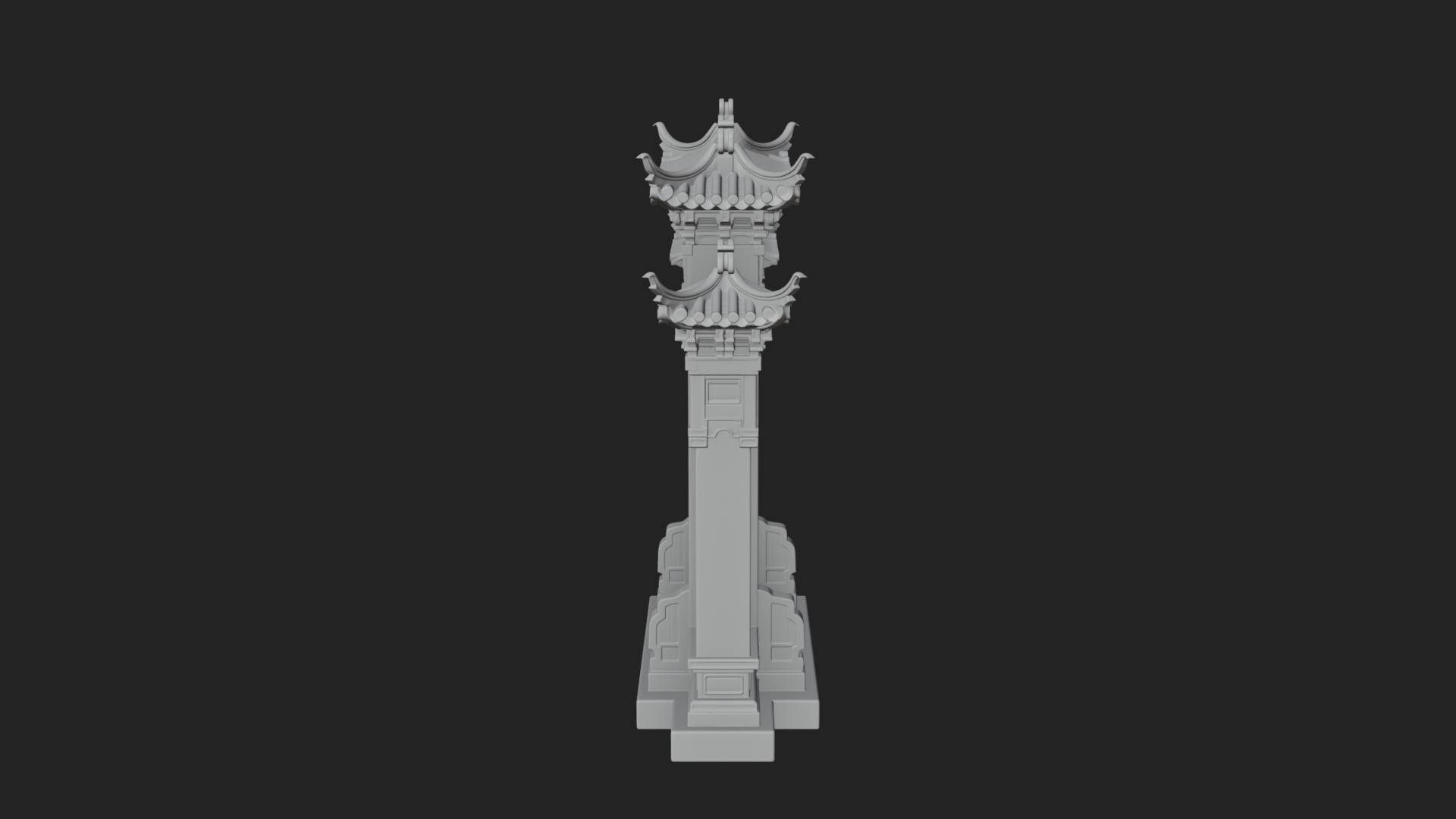 Chinese Gateway Arch Design 3 3D Print Model 3D Model