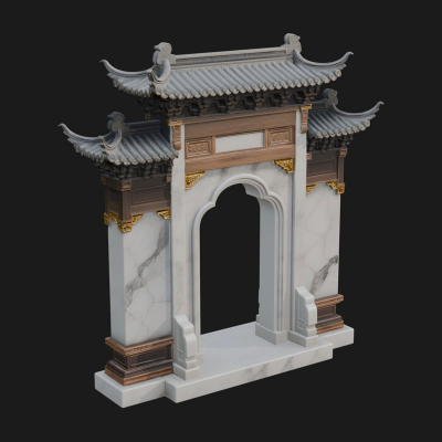 Chinese Gateway Arch Design 3 3D Print Model