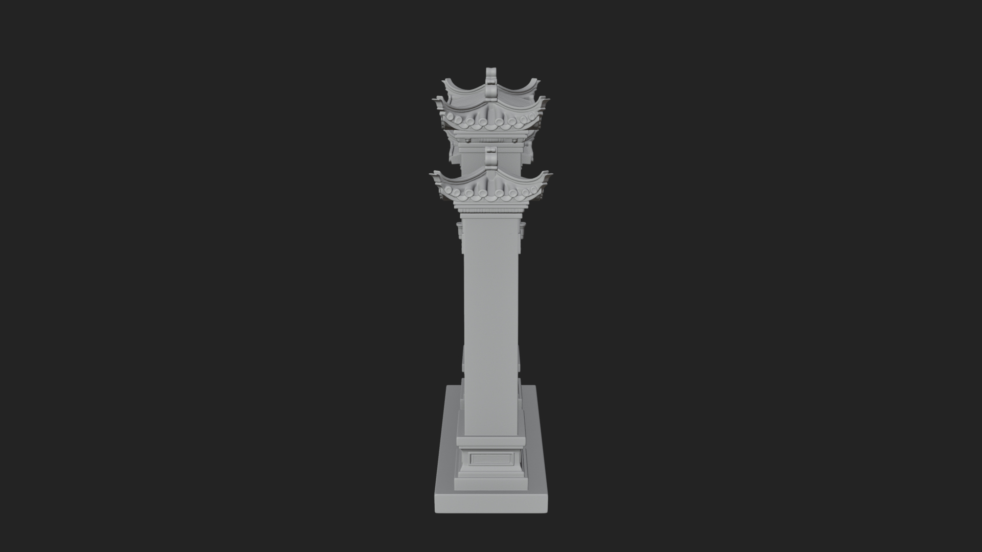 Chinese Gateway Arch Design 4 3D Print Model 3D Model