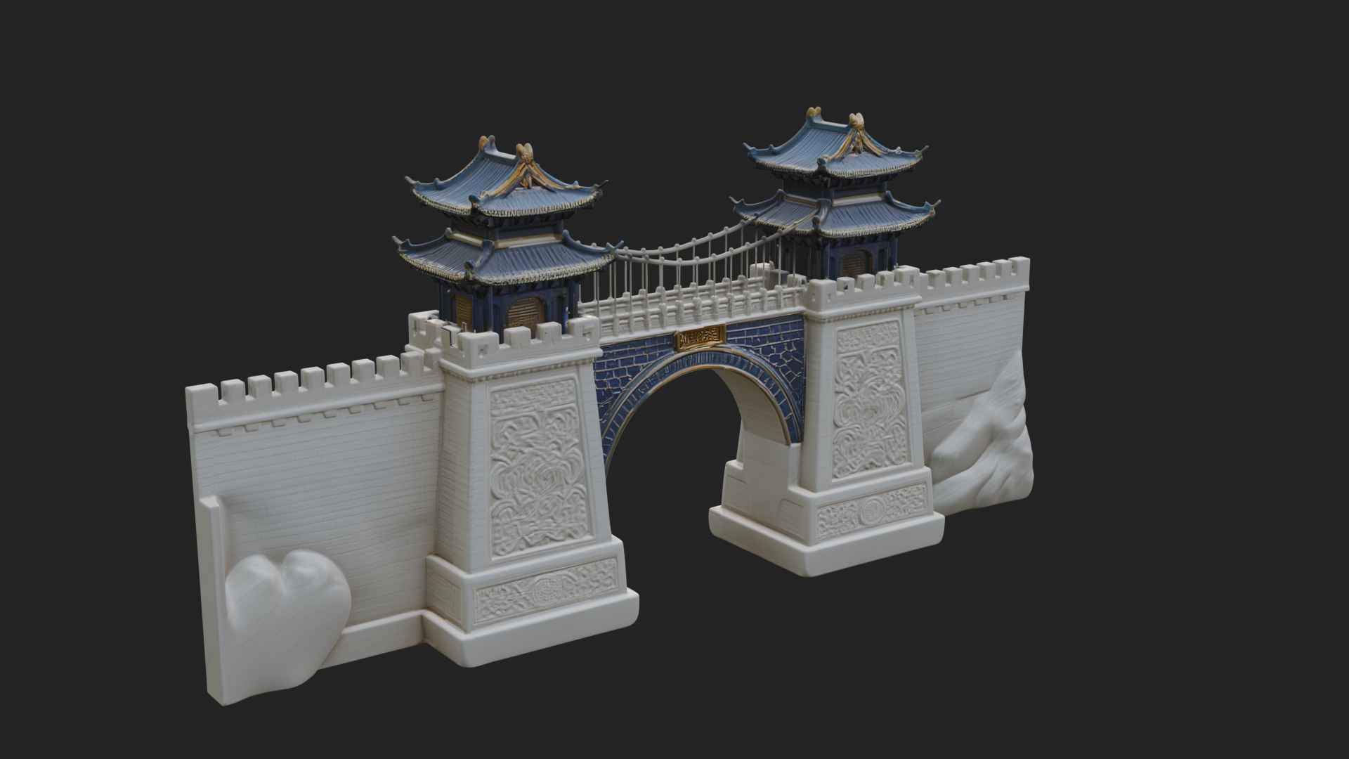 Chinese Gateway Arch Design 5 3D Print Model 3D Model