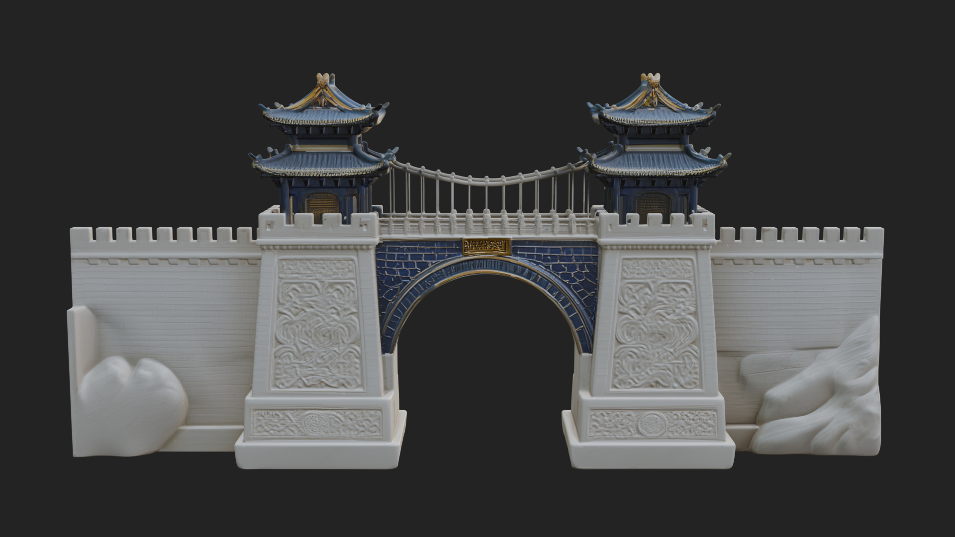 Chinese Gateway Arch Design 5 3D Print Model 3D Model