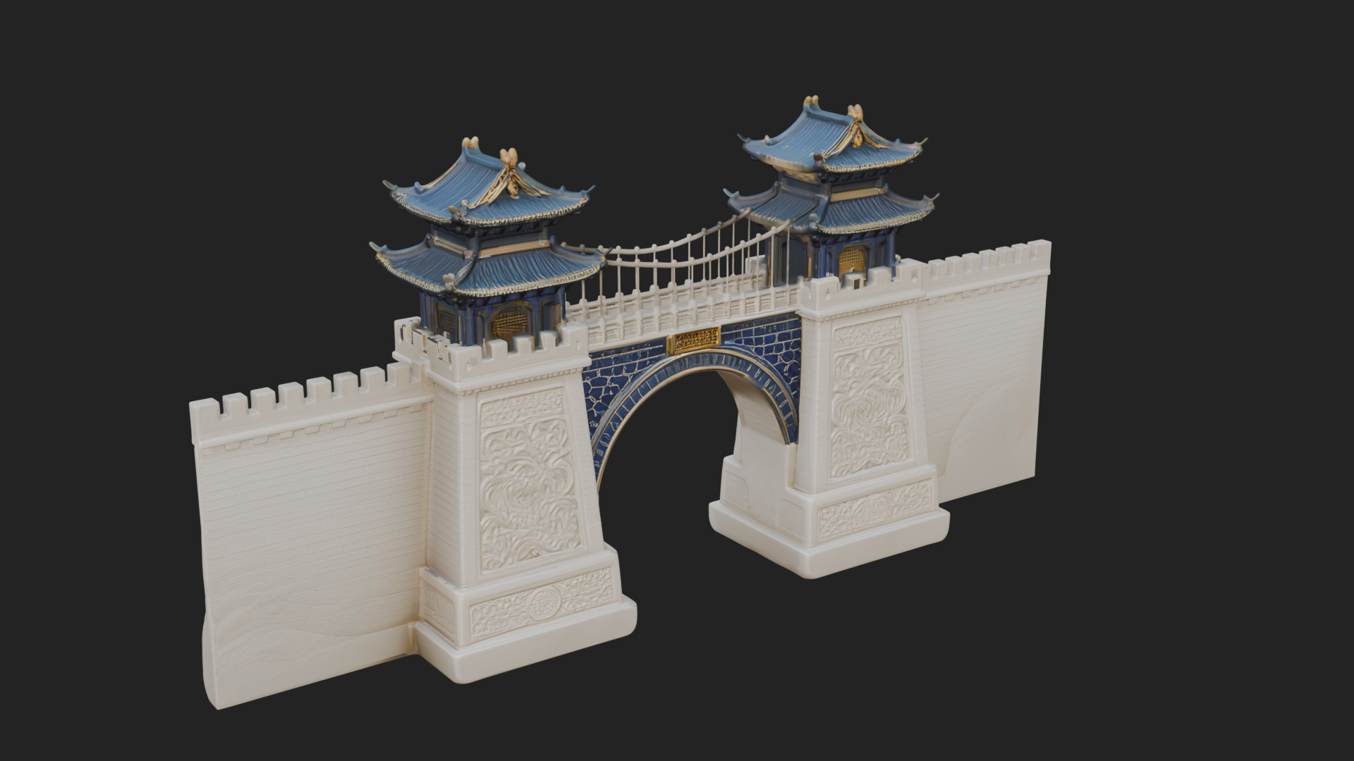 Chinese Gateway Arch Design 5 3D Print Model 3D Model