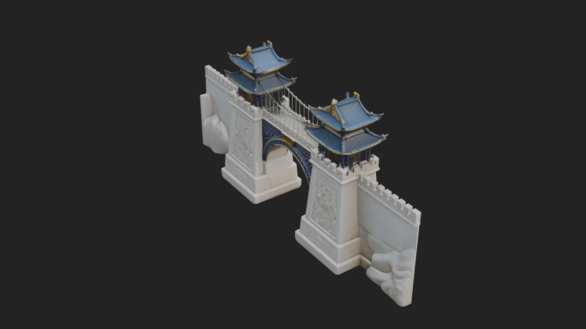 Chinese Gateway Arch Design 5 3D Print Model 3D Model