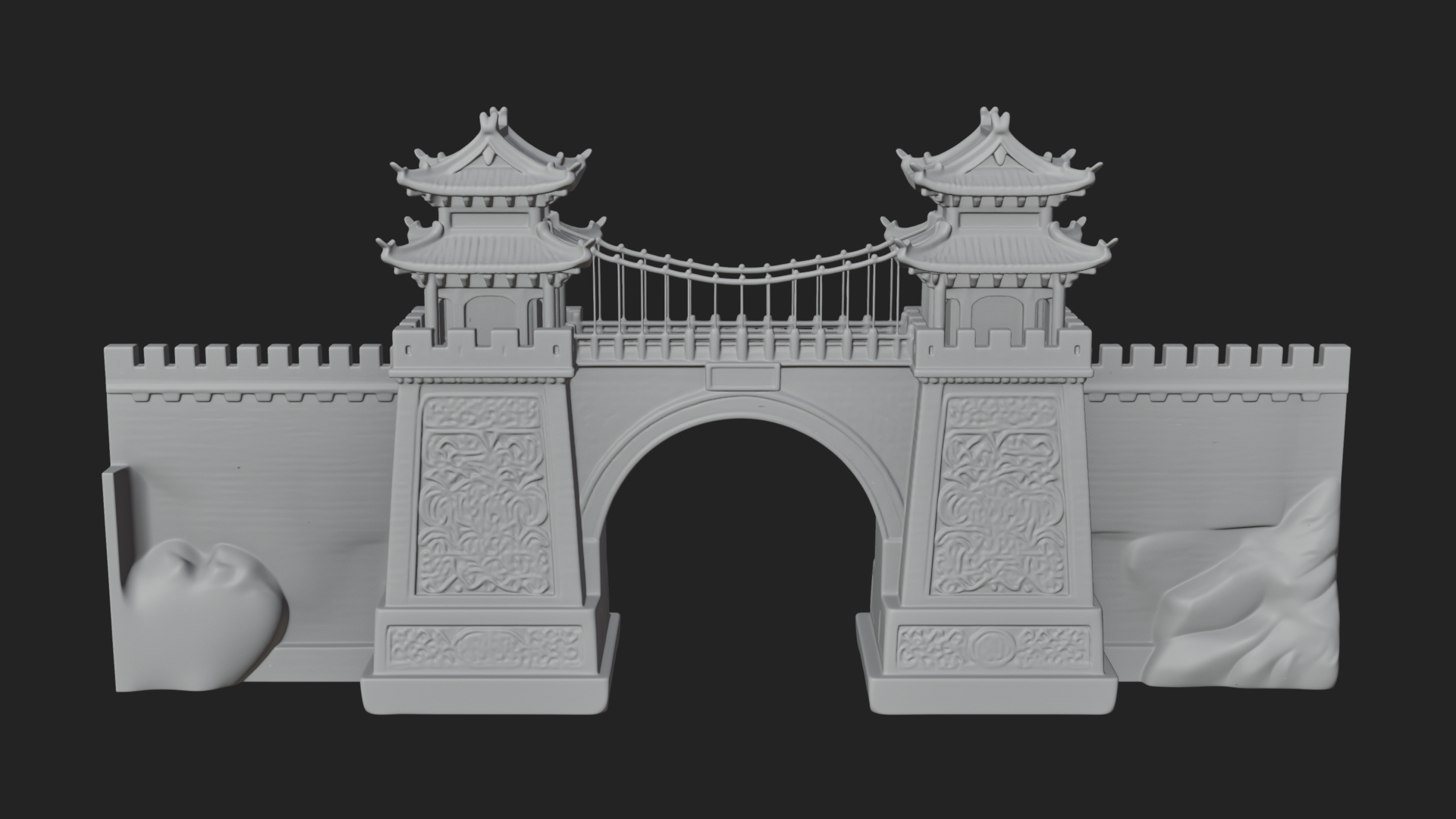 Chinese Gateway Arch Design 5 3D Print Model 3D Model