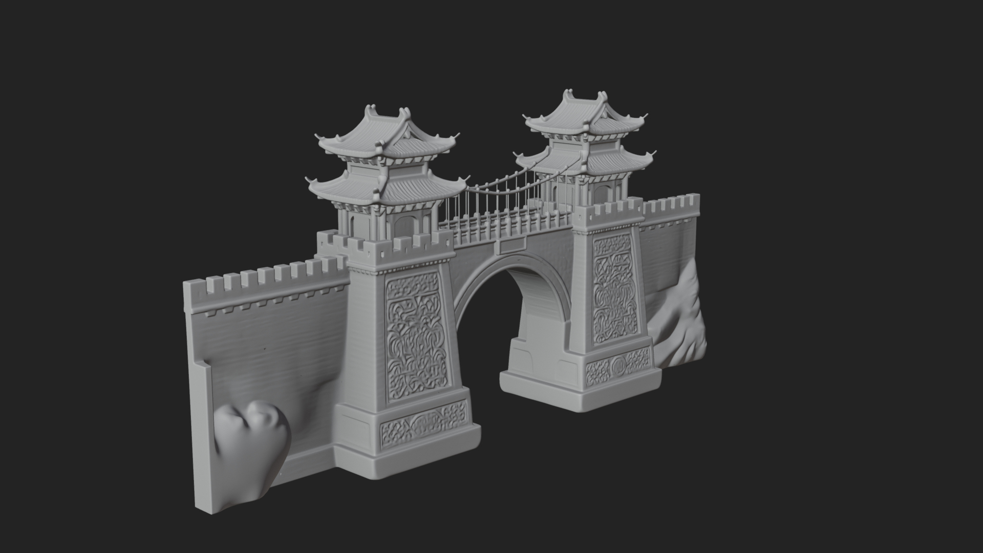Chinese Gateway Arch Design 5 3D Print Model 3D Model