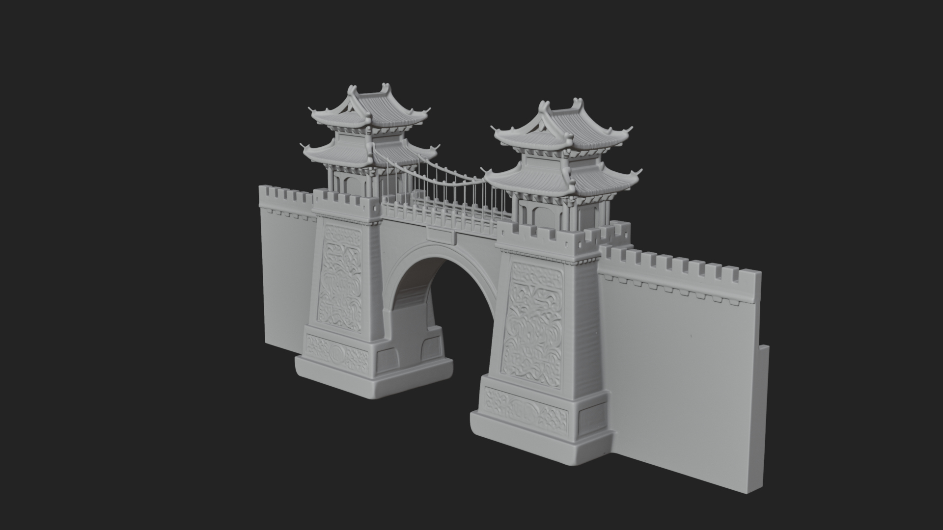 Chinese Gateway Arch Design 5 3D Print Model 3D Model