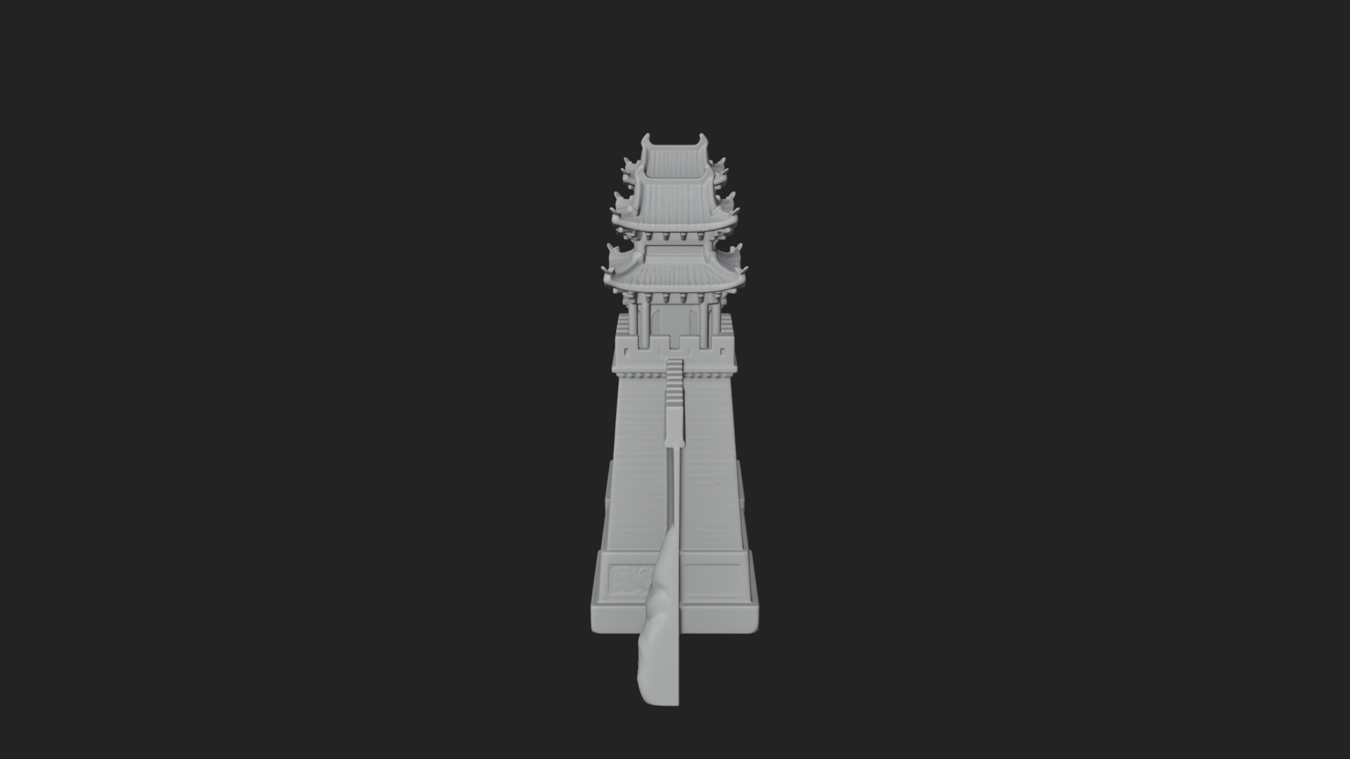 Chinese Gateway Arch Design 5 3D Print Model 3D Model