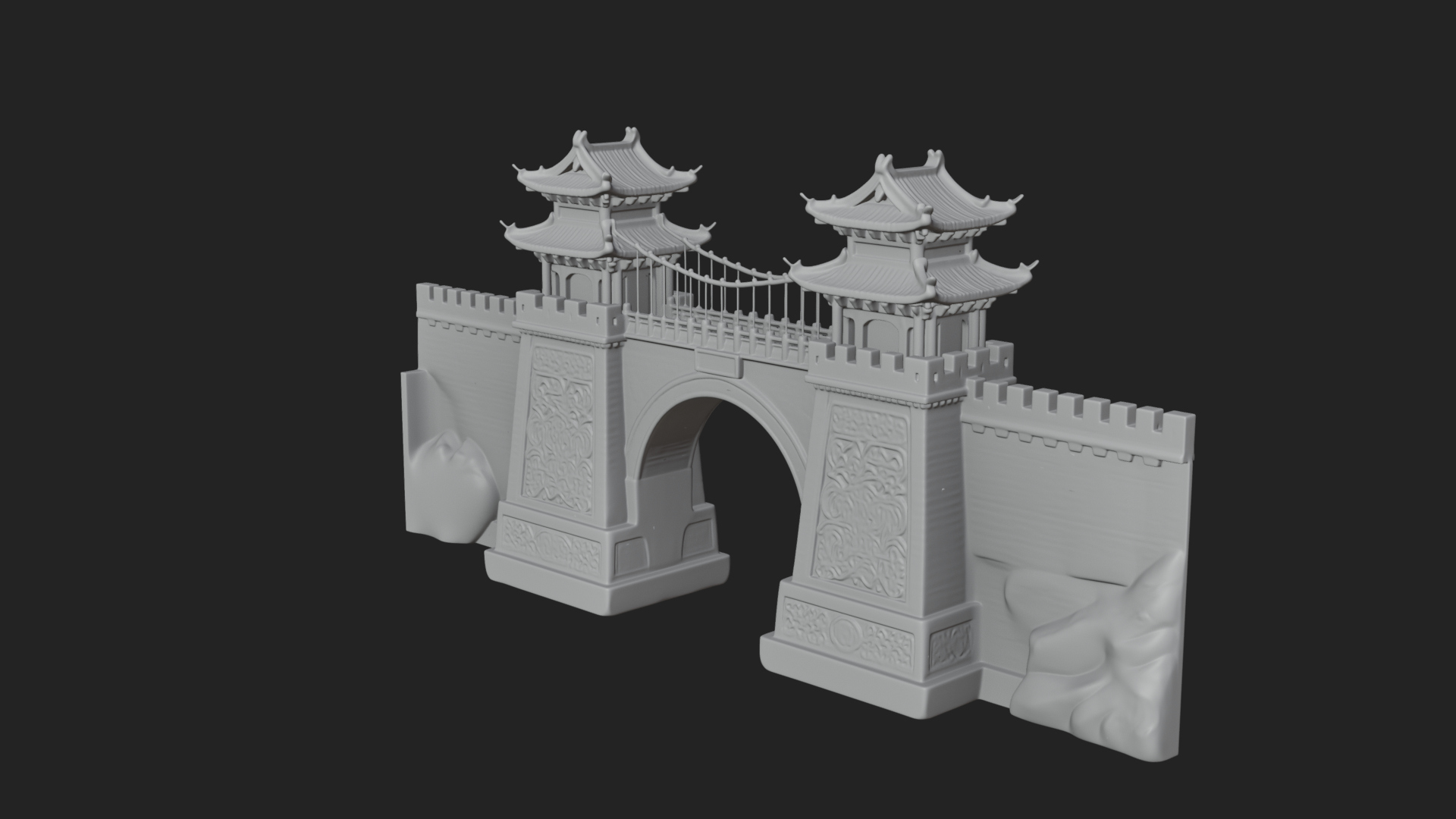 Chinese Gateway Arch Design 5 3D Print Model 3D Model