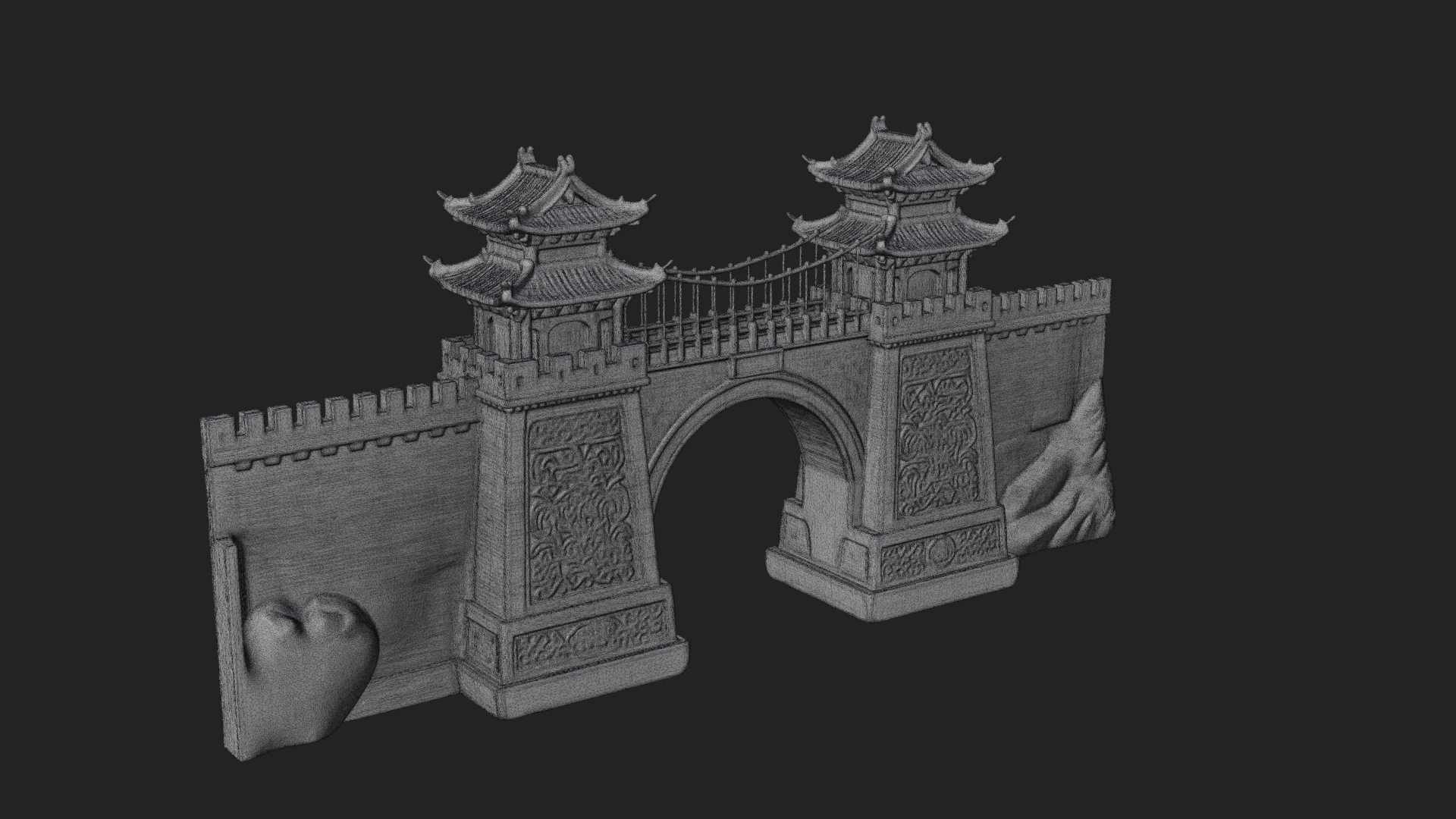 Chinese Gateway Arch Design 5 3D Print Model 3D Model