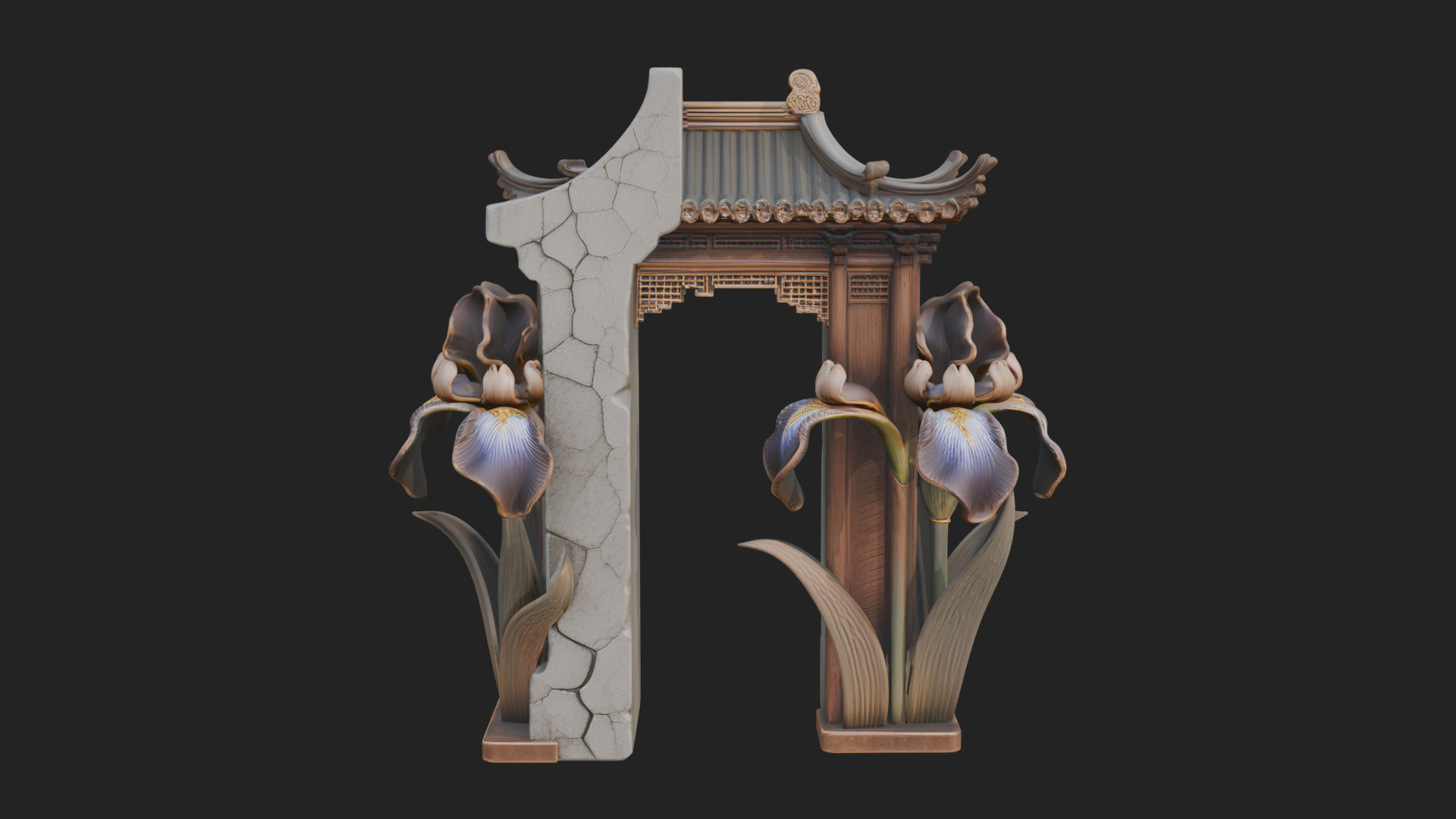 Chinese Gateway Arch Design 6 3D Print Model 3D Model
