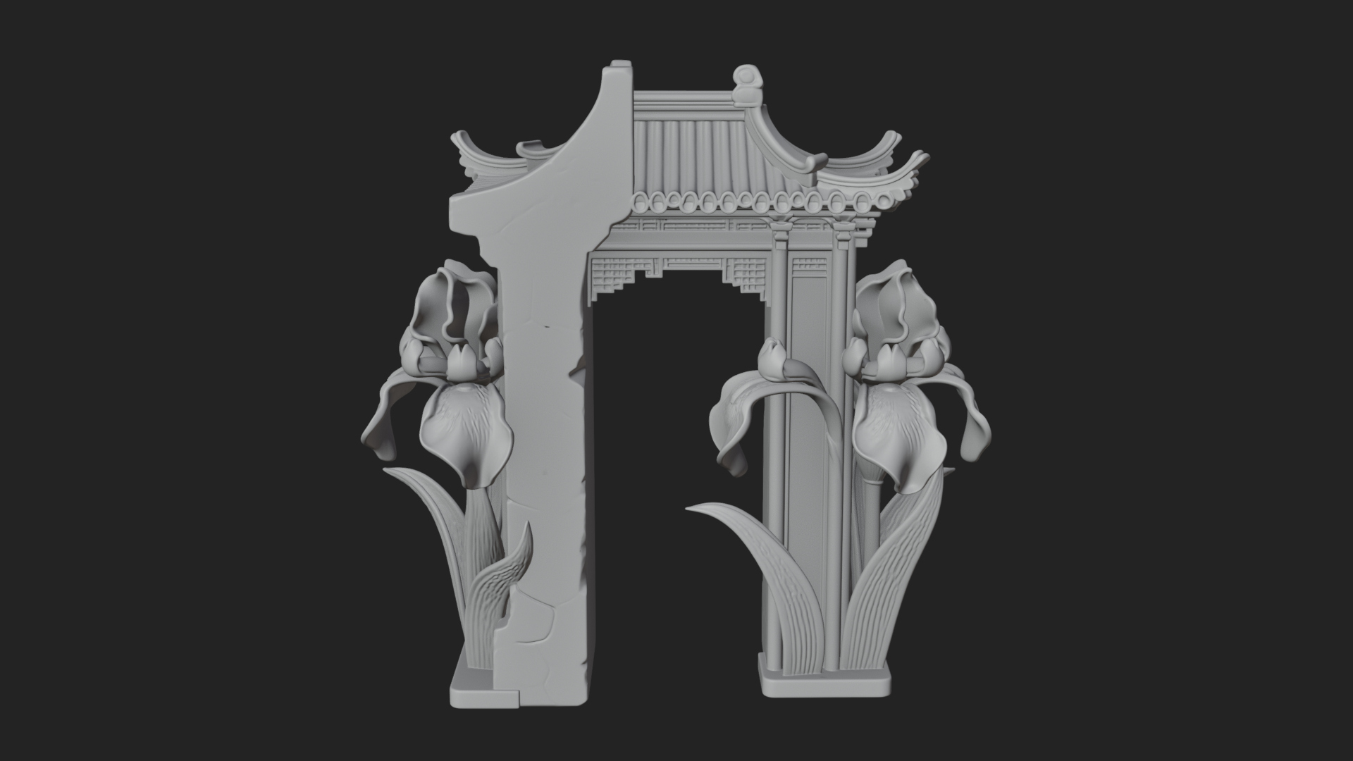 Chinese Gateway Arch Design 6 3D Print Model 3D Model