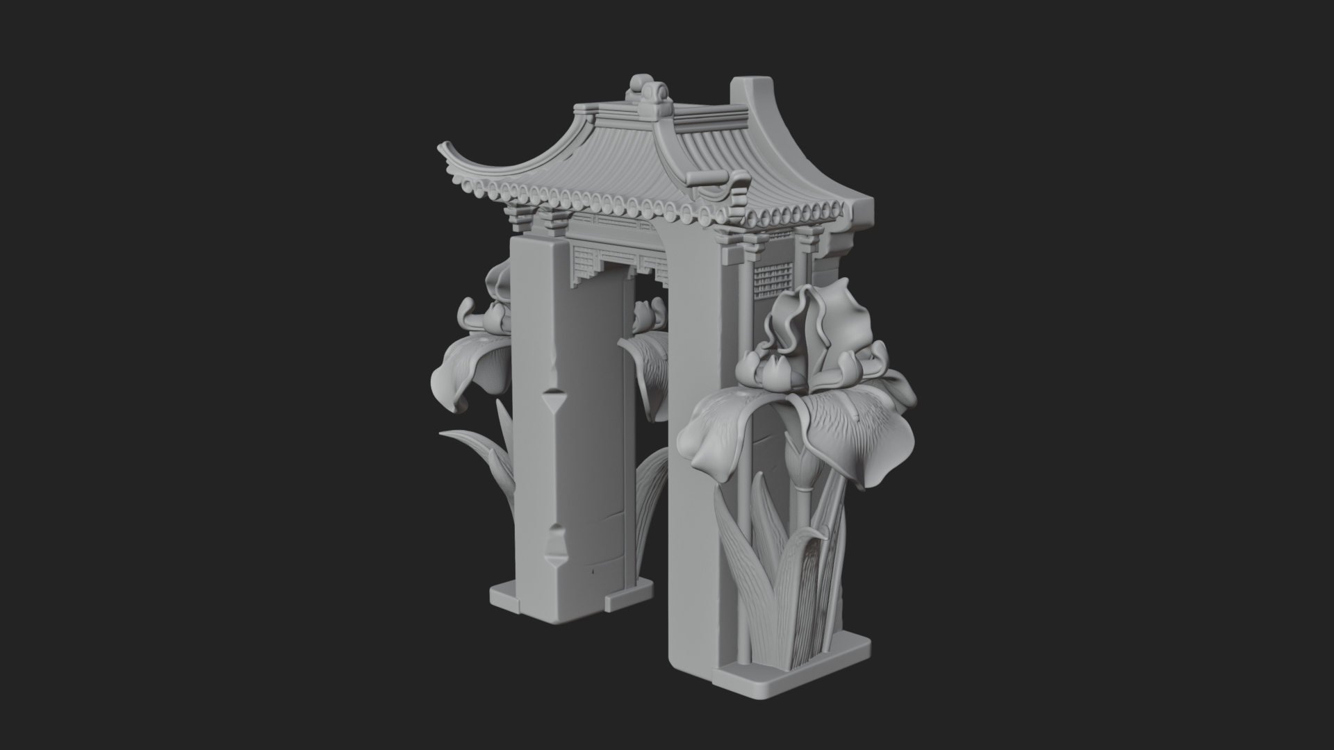 Chinese Gateway Arch Design 6 3D Print Model 3D Model