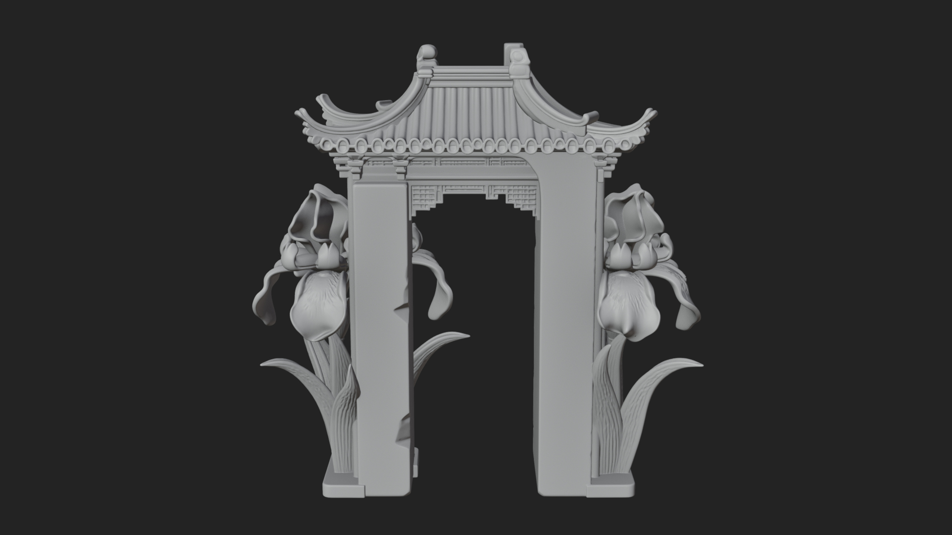 Chinese Gateway Arch Design 6 3D Print Model 3D Model