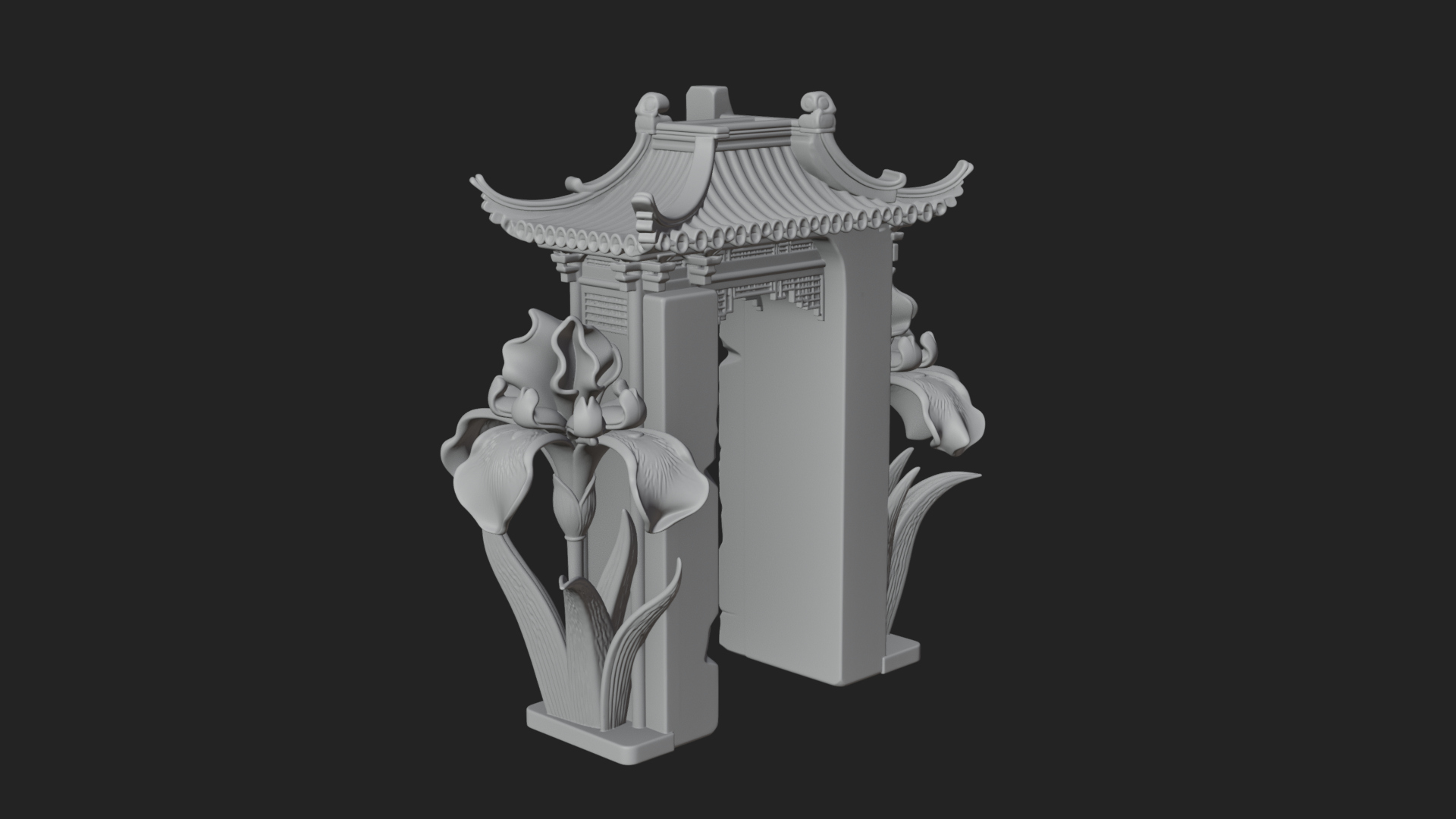 Chinese Gateway Arch Design 6 3D Print Model 3D Model