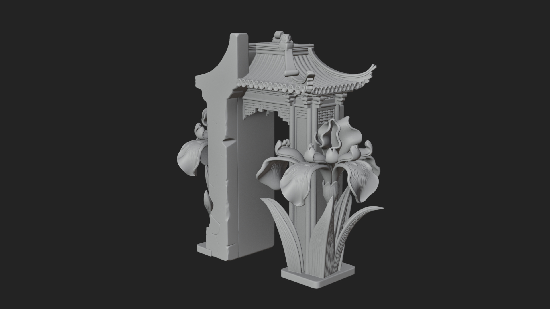 Chinese Gateway Arch Design 6 3D Print Model 3D Model
