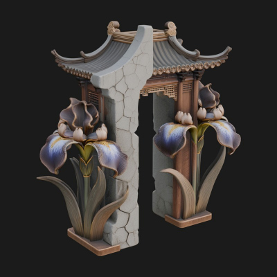Chinese Gateway Arch Design 6 3D Print Model