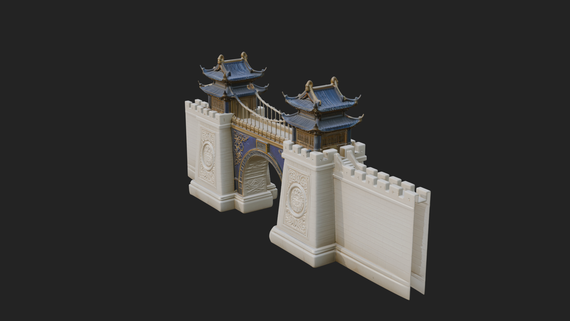 Chinese Gateway Arch Design 7 3D Print Model 3D Model