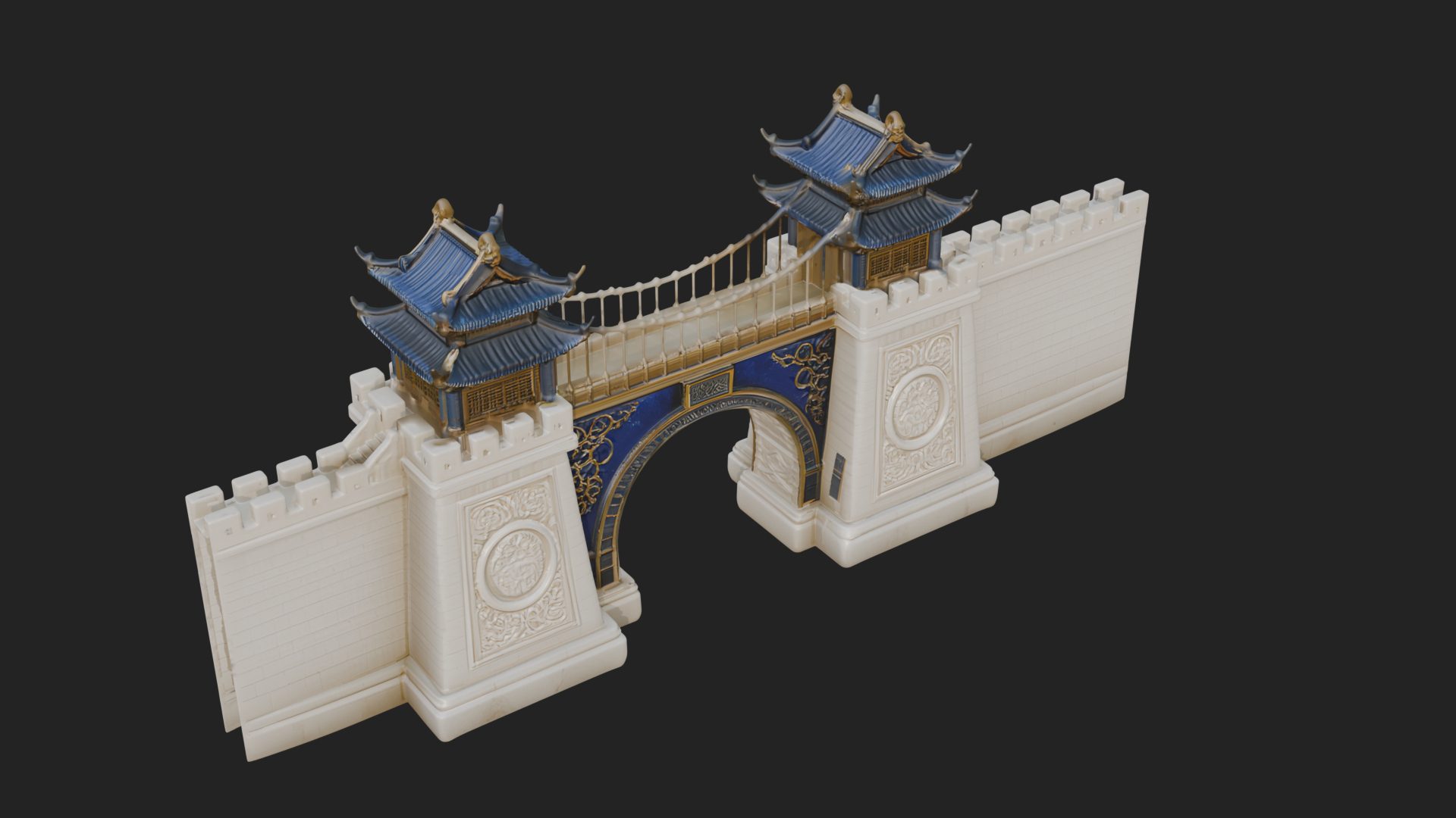 Chinese Gateway Arch Design 7 3D Print Model 3D Model