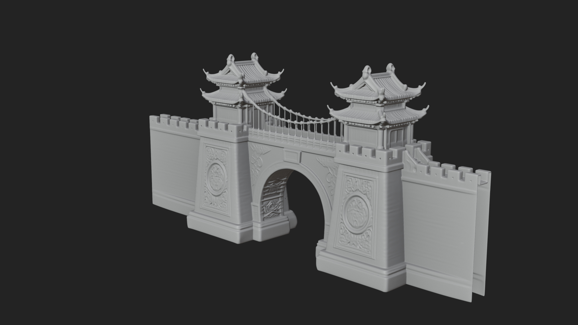 Chinese Gateway Arch Design 7 3D Print Model 3D Model