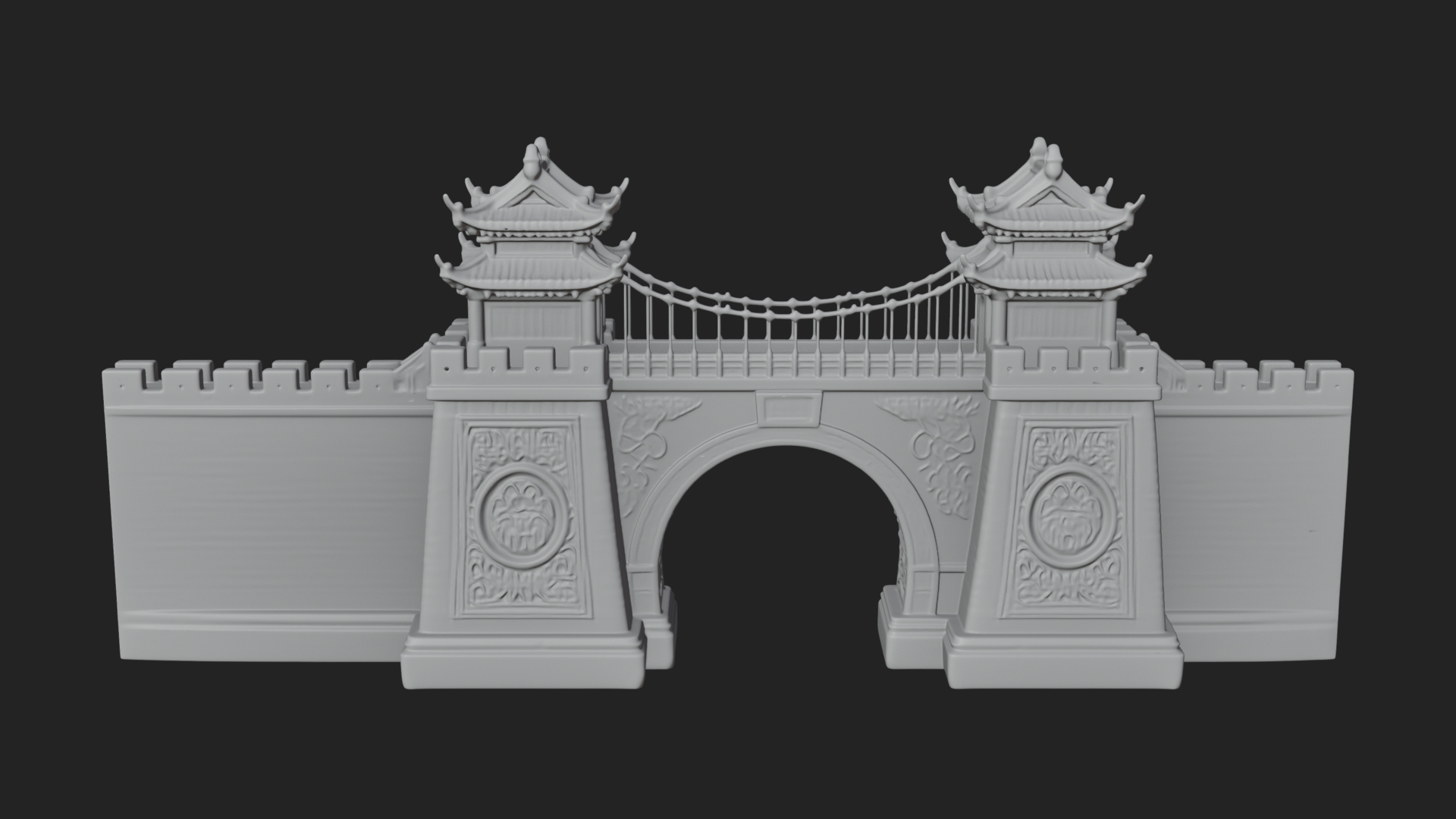 Chinese Gateway Arch Design 7 3D Print Model 3D Model