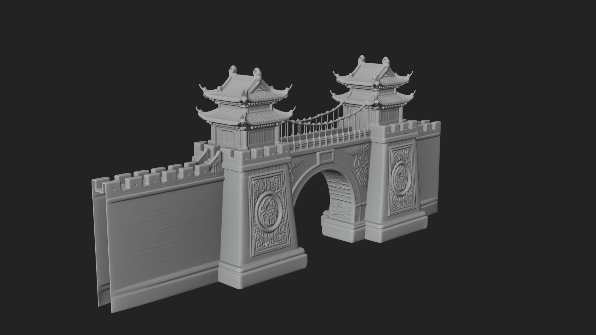 Chinese Gateway Arch Design 7 3D Print Model 3D Model