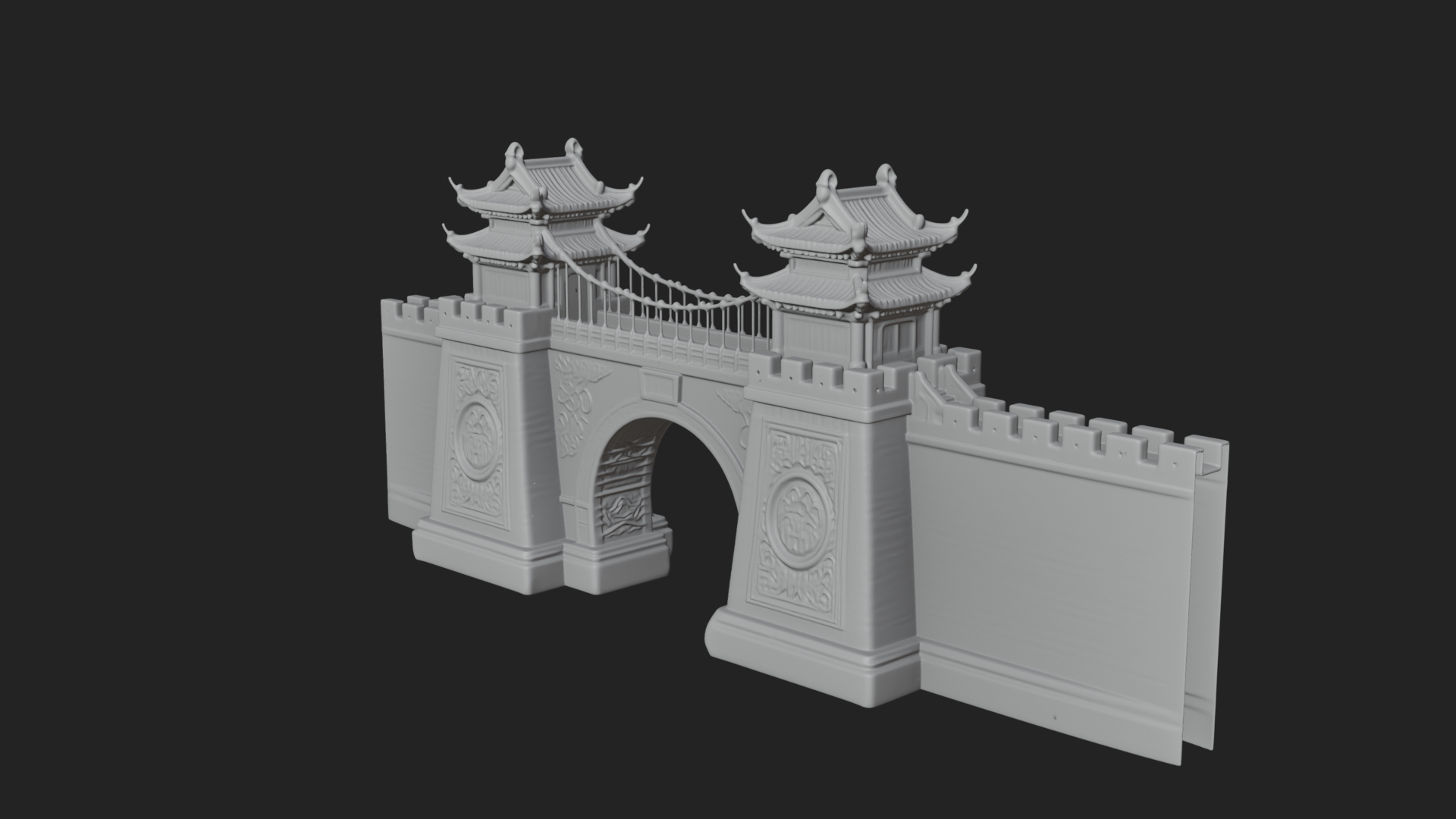 Chinese Gateway Arch Design 7 3D Print Model 3D Model