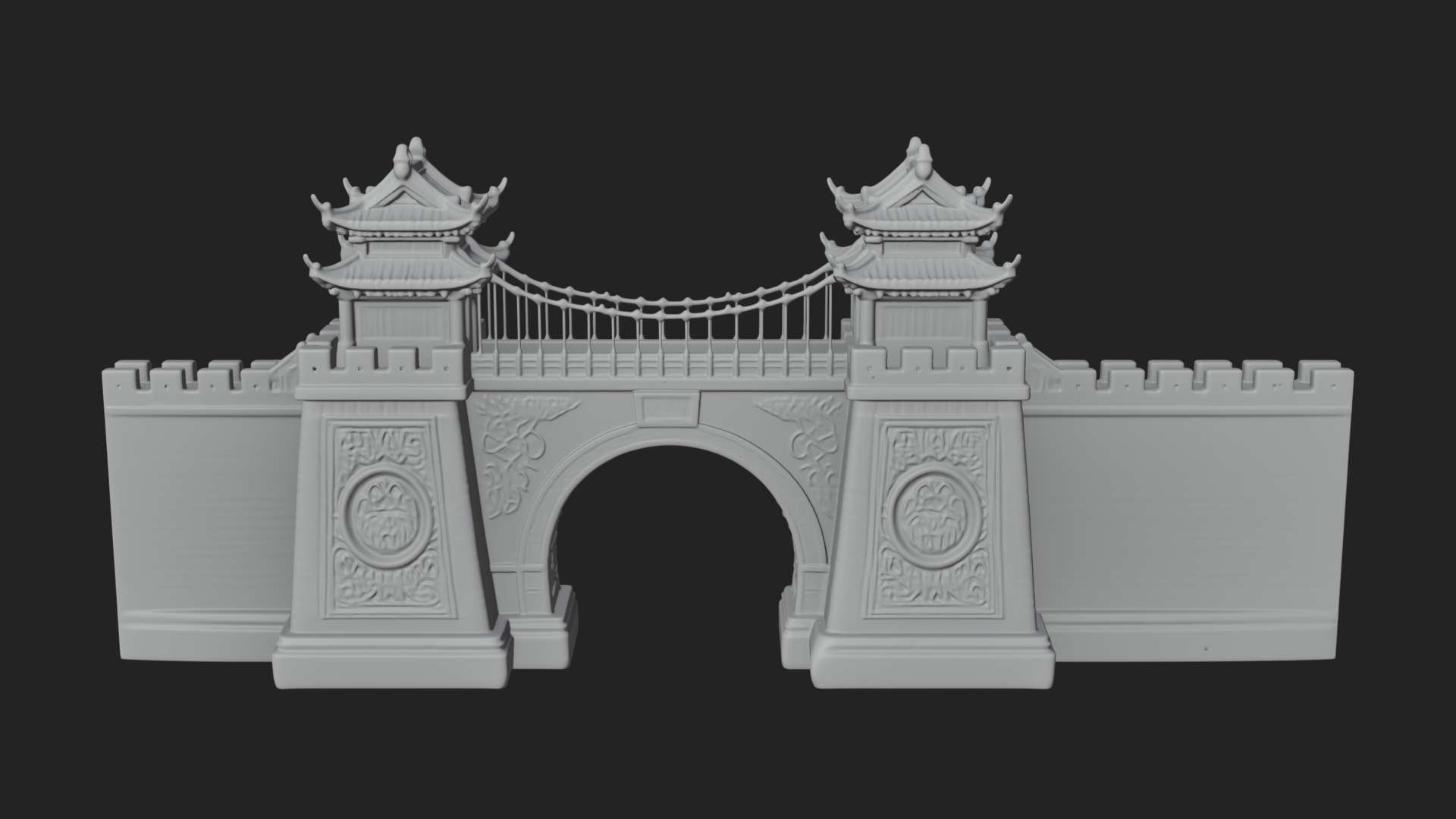Chinese Gateway Arch Design 7 3D Print Model 3D Model