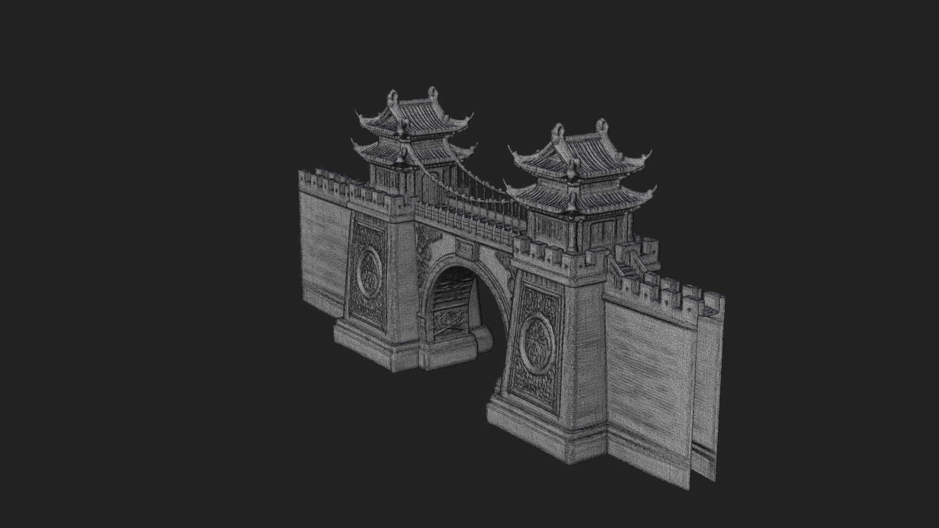 Chinese Gateway Arch Design 7 3D Print Model 3D Model