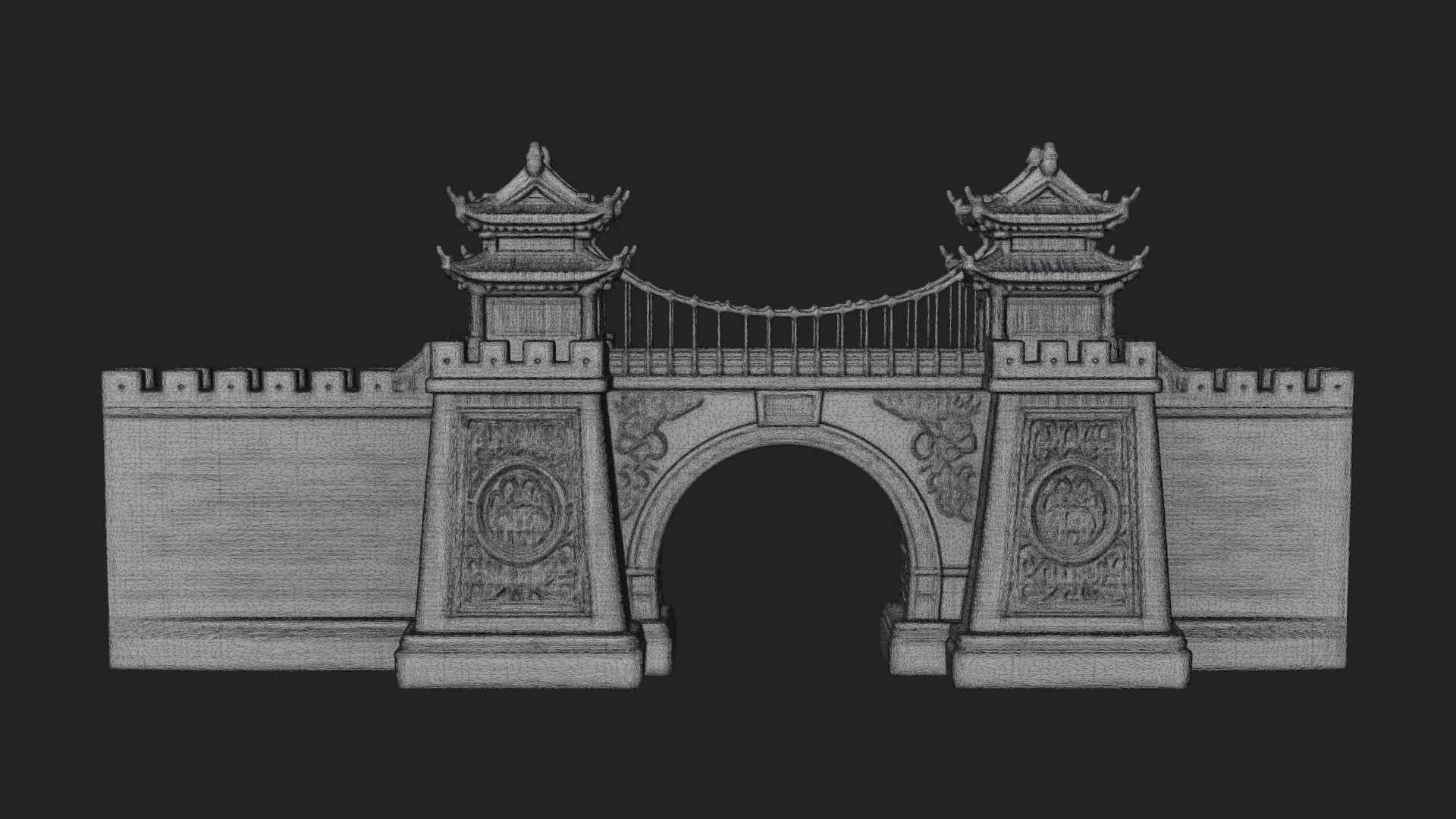 Chinese Gateway Arch Design 7 3D Print Model 3D Model