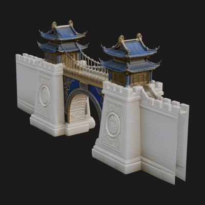 Chinese Gateway Arch Design 7 3D Print Model