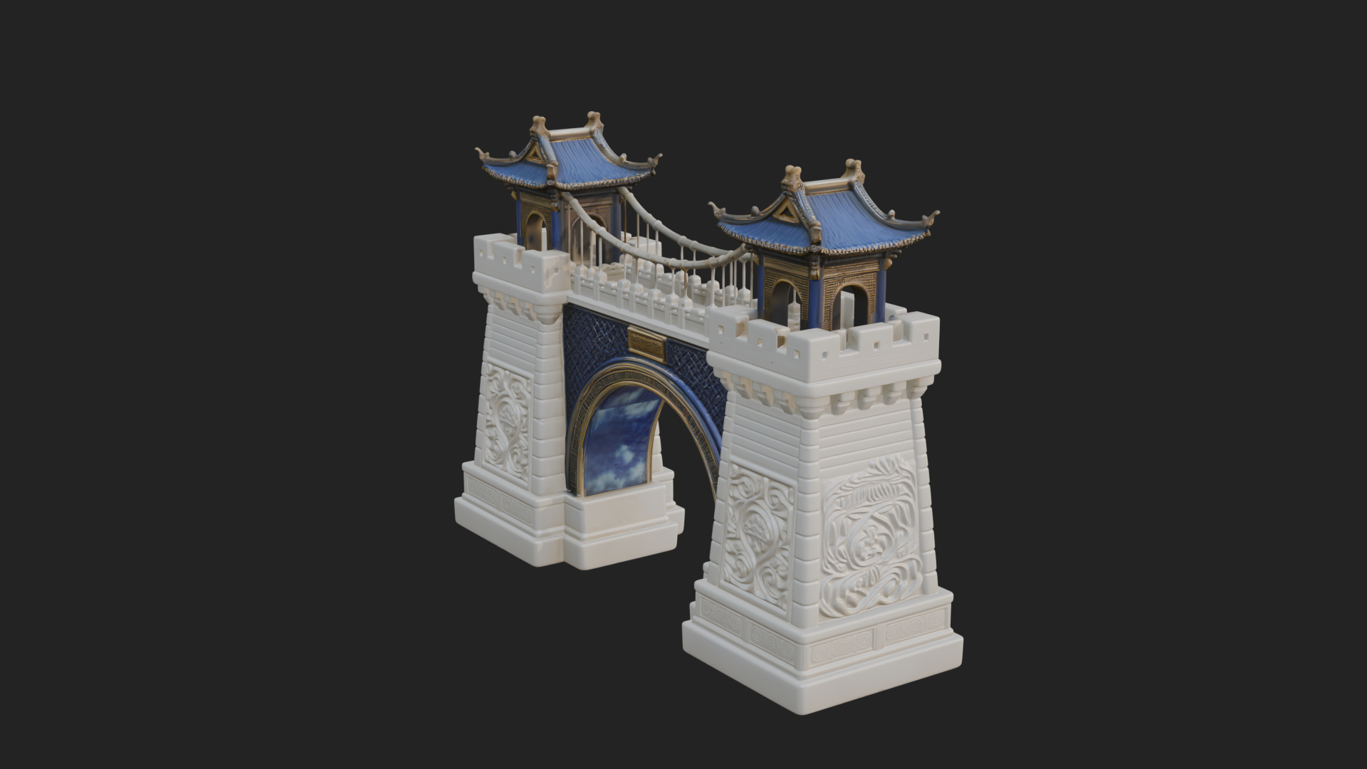 Chinese Gateway Arch Design 8 3D Print Model 3D Model