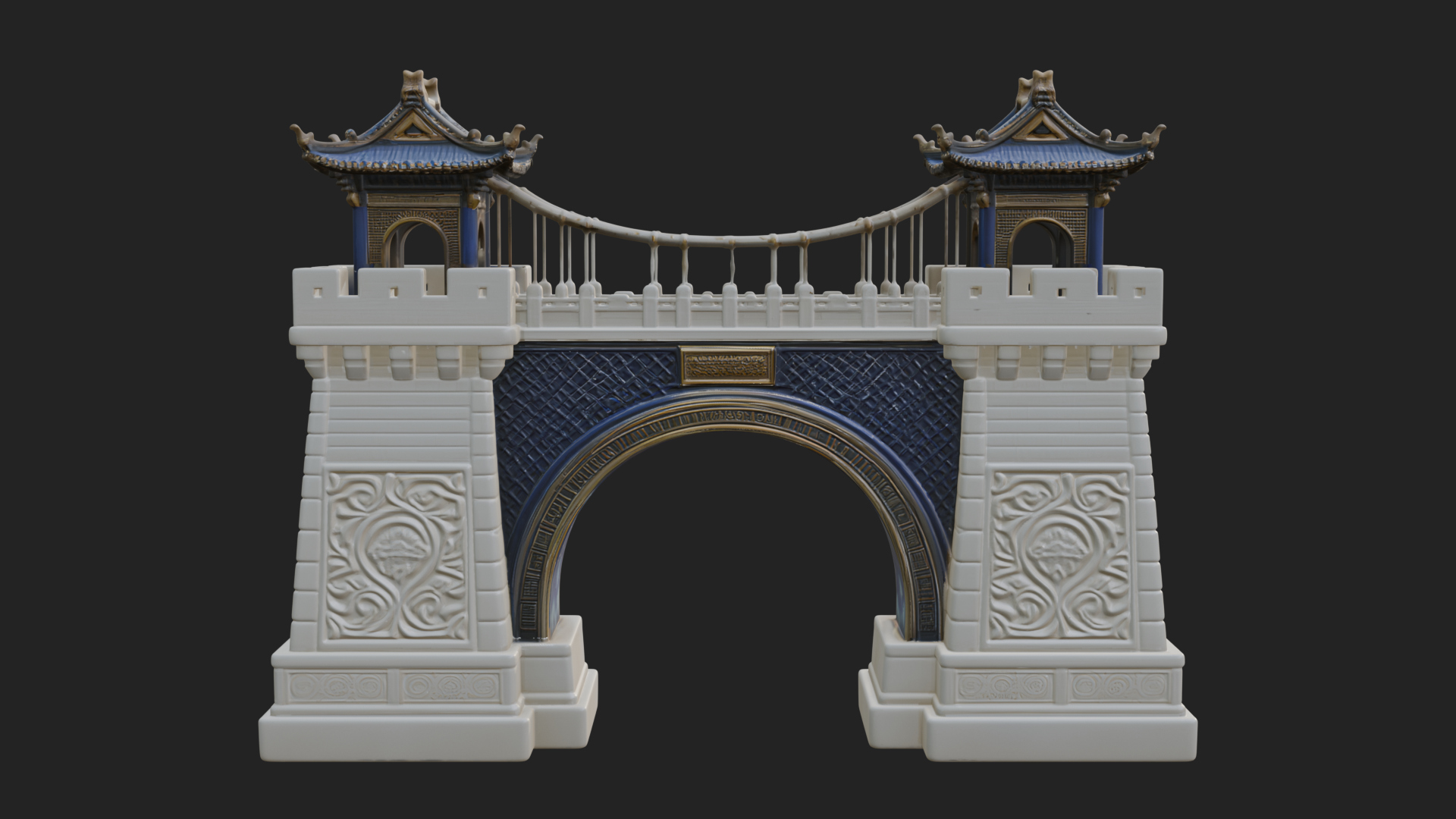 Chinese Gateway Arch Design 8 3D Print Model 3D Model