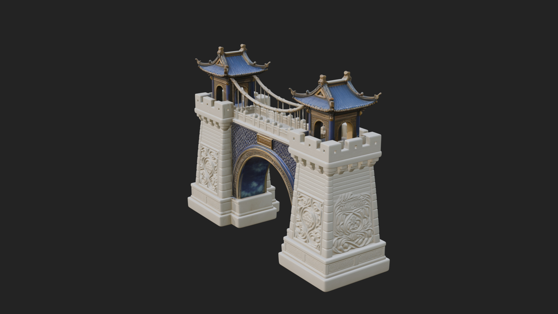 Chinese Gateway Arch Design 8 3D Print Model 3D Model