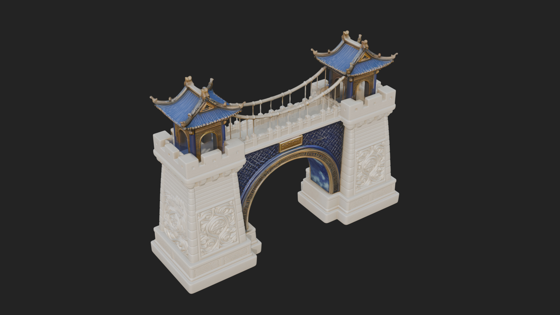 Chinese Gateway Arch Design 8 3D Print Model 3D Model