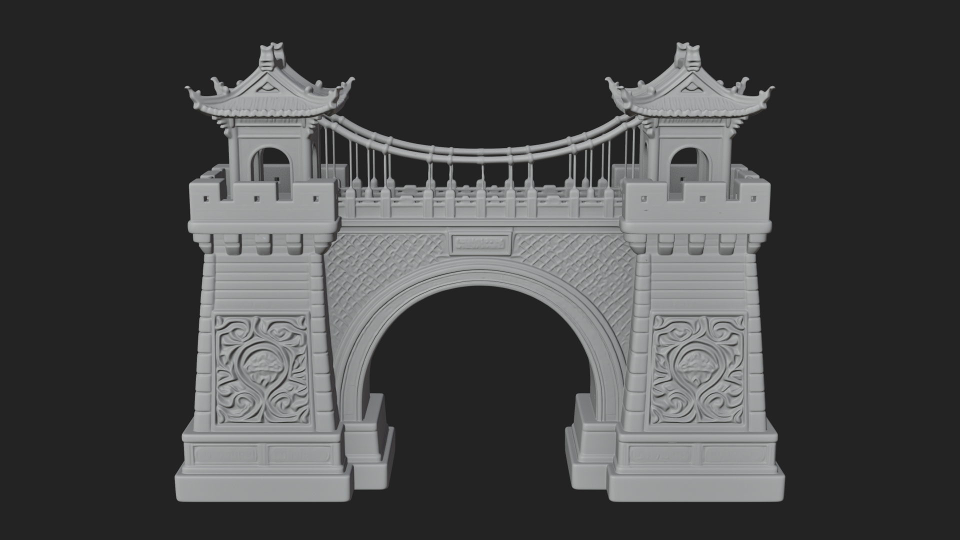 Chinese Gateway Arch Design 8 3D Print Model 3D Model