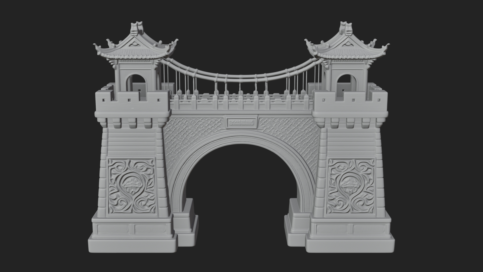 Chinese Gateway Arch Design 8 3D Print Model 3D Model