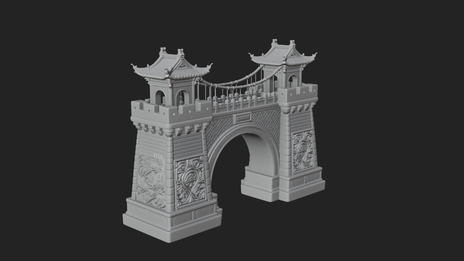 Chinese Gateway Arch Design 8 3D Print Model 3D Model