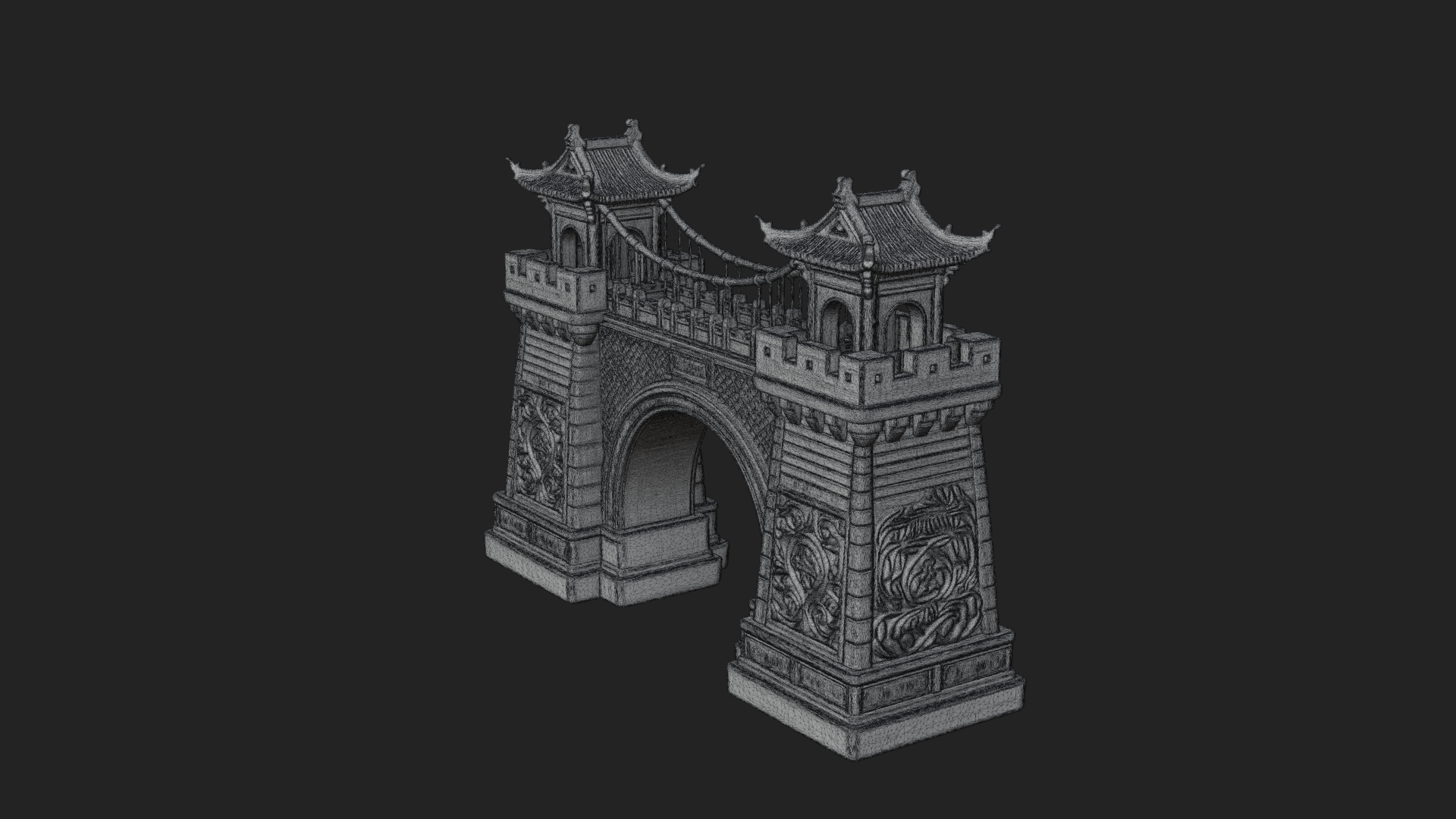 Chinese Gateway Arch Design 8 3D Print Model 3D Model