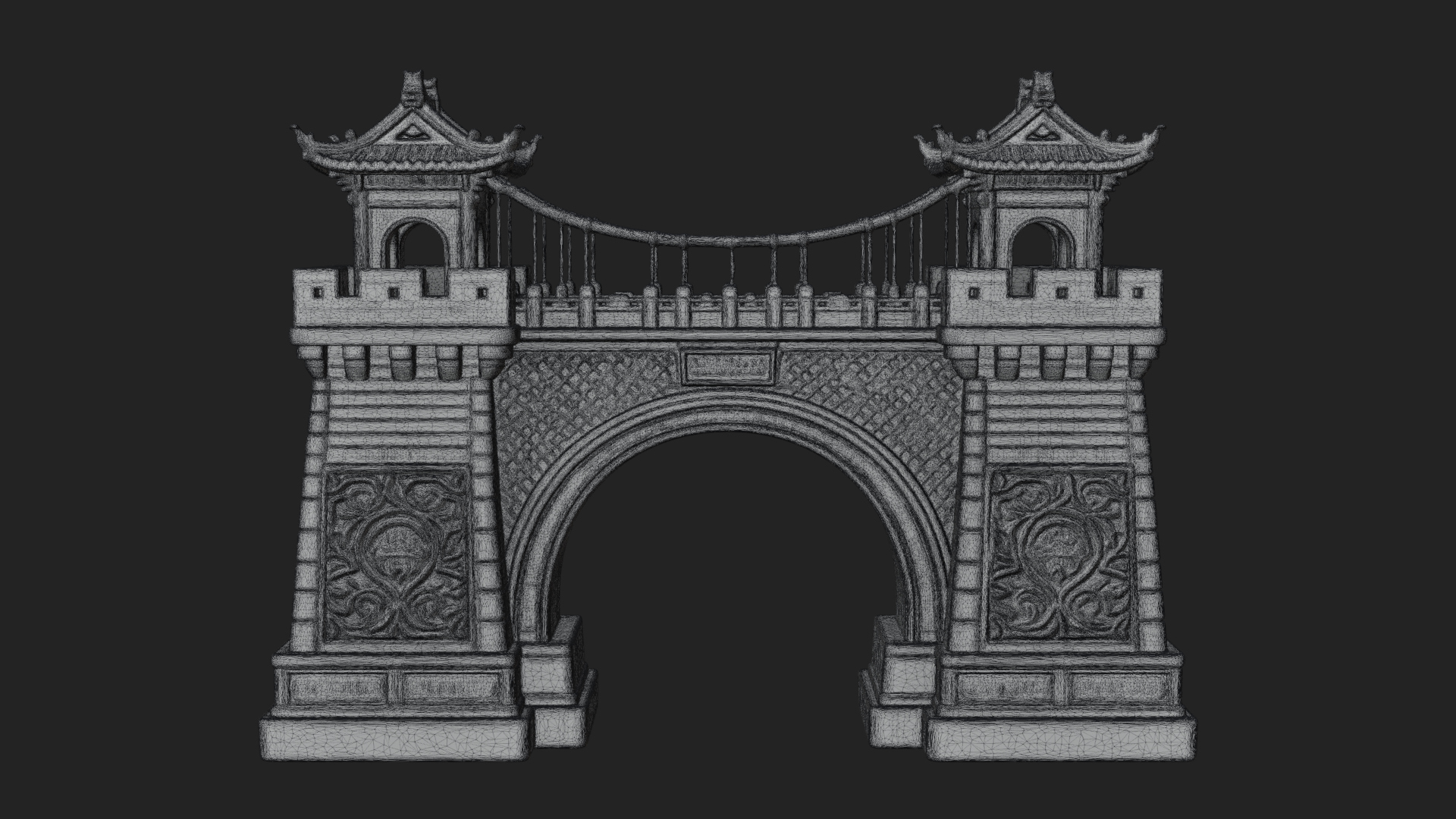 Chinese Gateway Arch Design 8 3D Print Model 3D Model