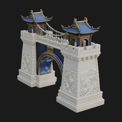 Chinese Gateway Arch Design 8 3D Print Model