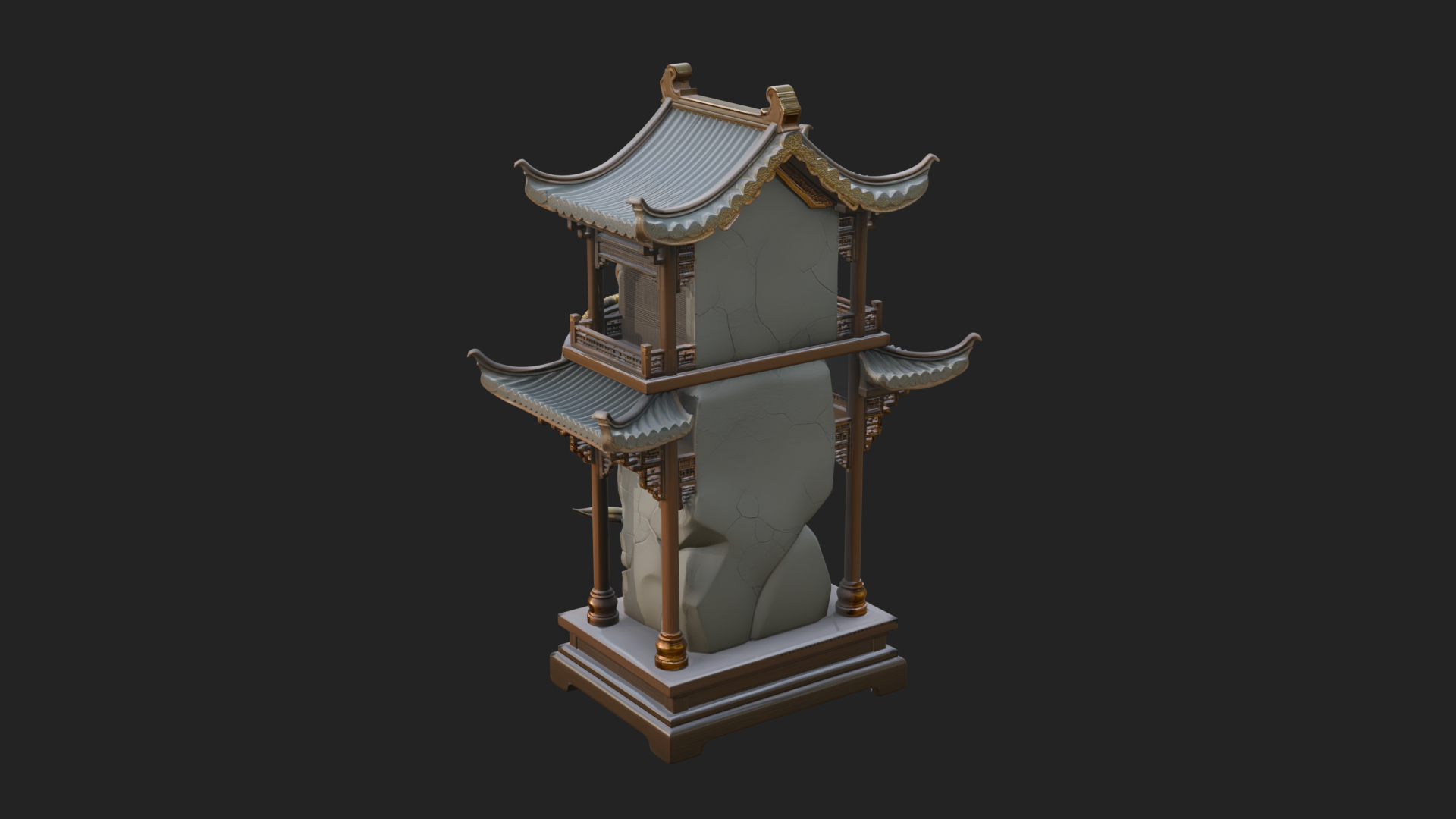 Chinese Gateway Arch Design 9 3D Print Model 3D Model